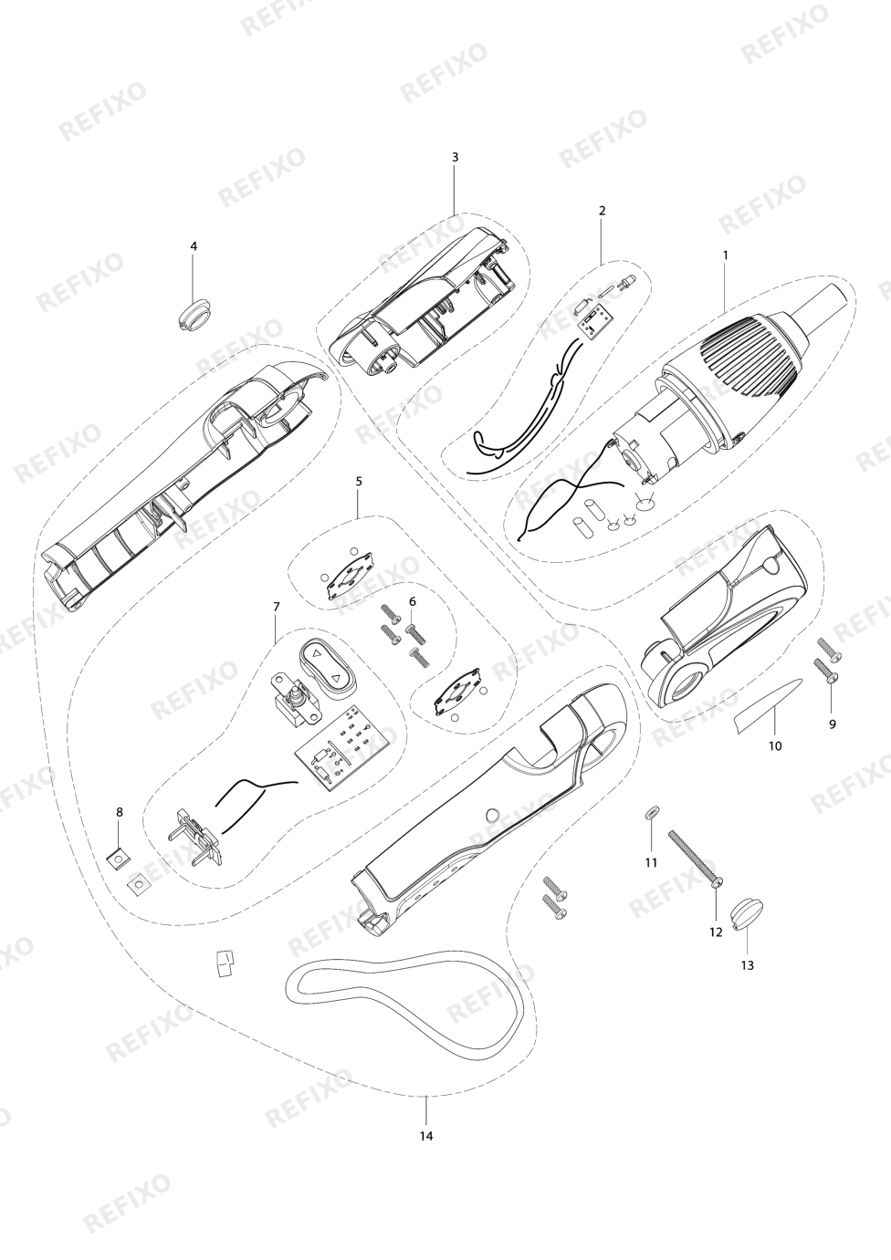 MAKITA DF011D — схема запчастей