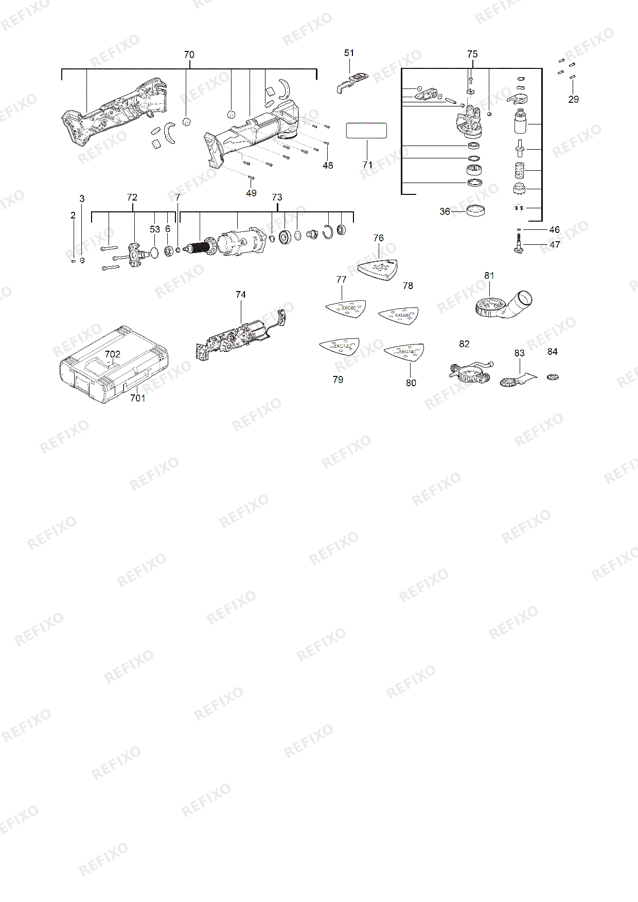 MILWAUKEE M18FMT 502X IN2 4933478492 4000483338 — схема запчастей