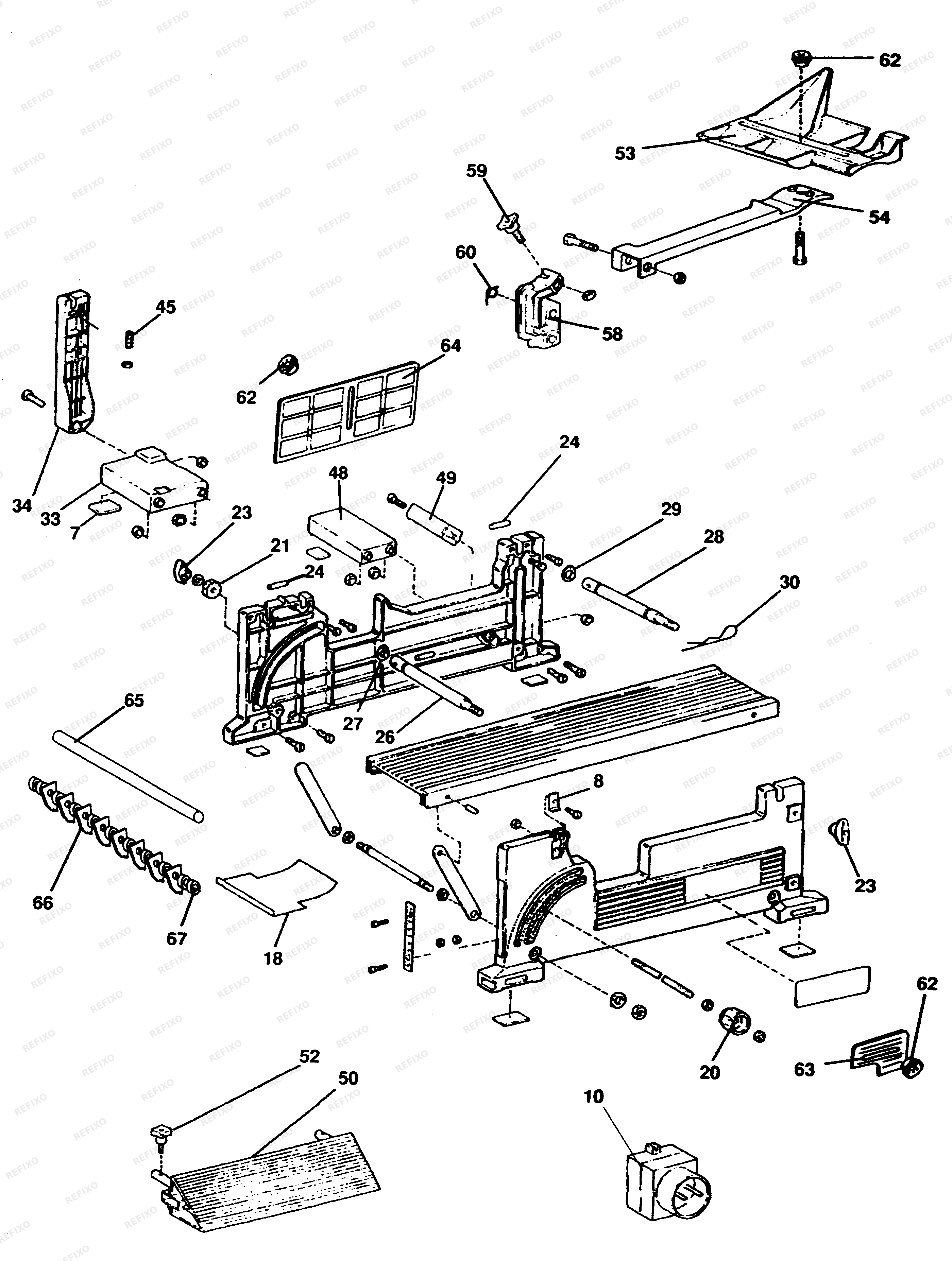 DeWalt РЕЙСМУСНЫЙ СТАНОК ADE88 — схема запчастей