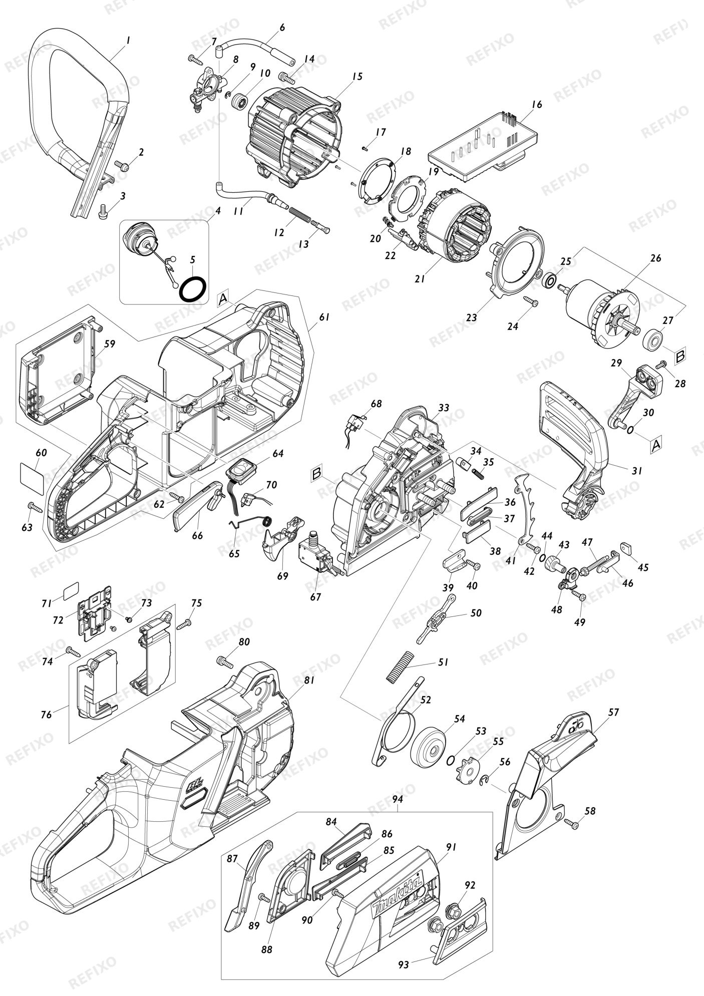 MAKITA UC012G — схема запчастей