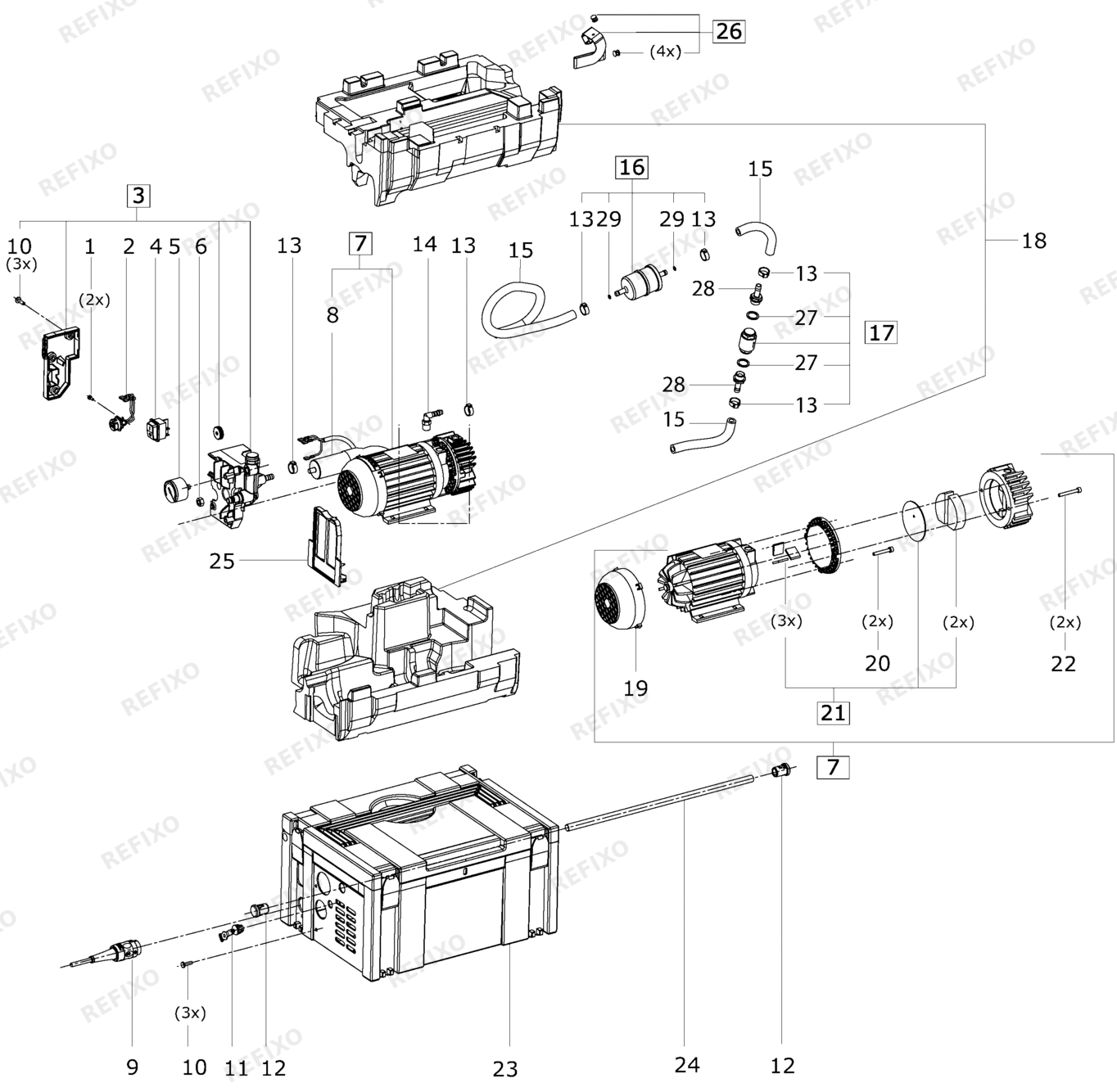 Festool VAC SYS VP - Vakuumeinheit 493581 — схема запчастей