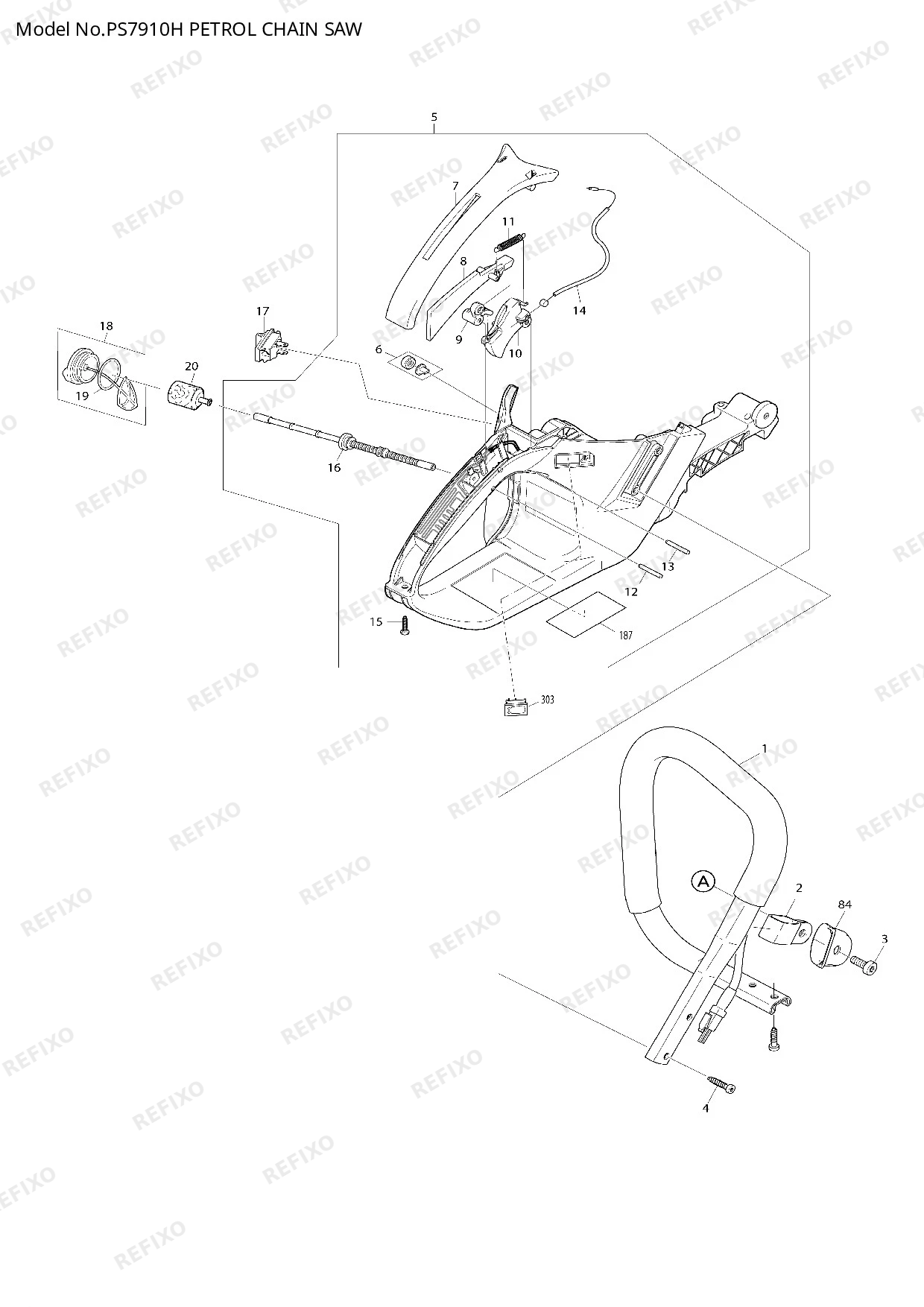 MAKITA PS 7910H — схема запчастей