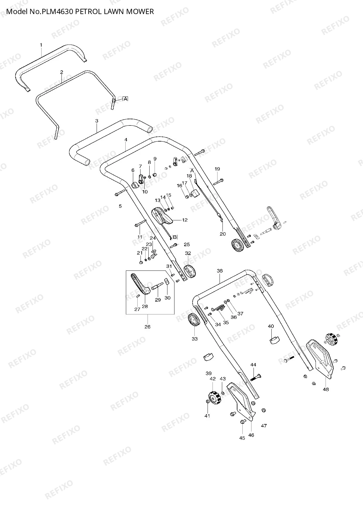 MAKITA PLM4630 — схема запчастей
