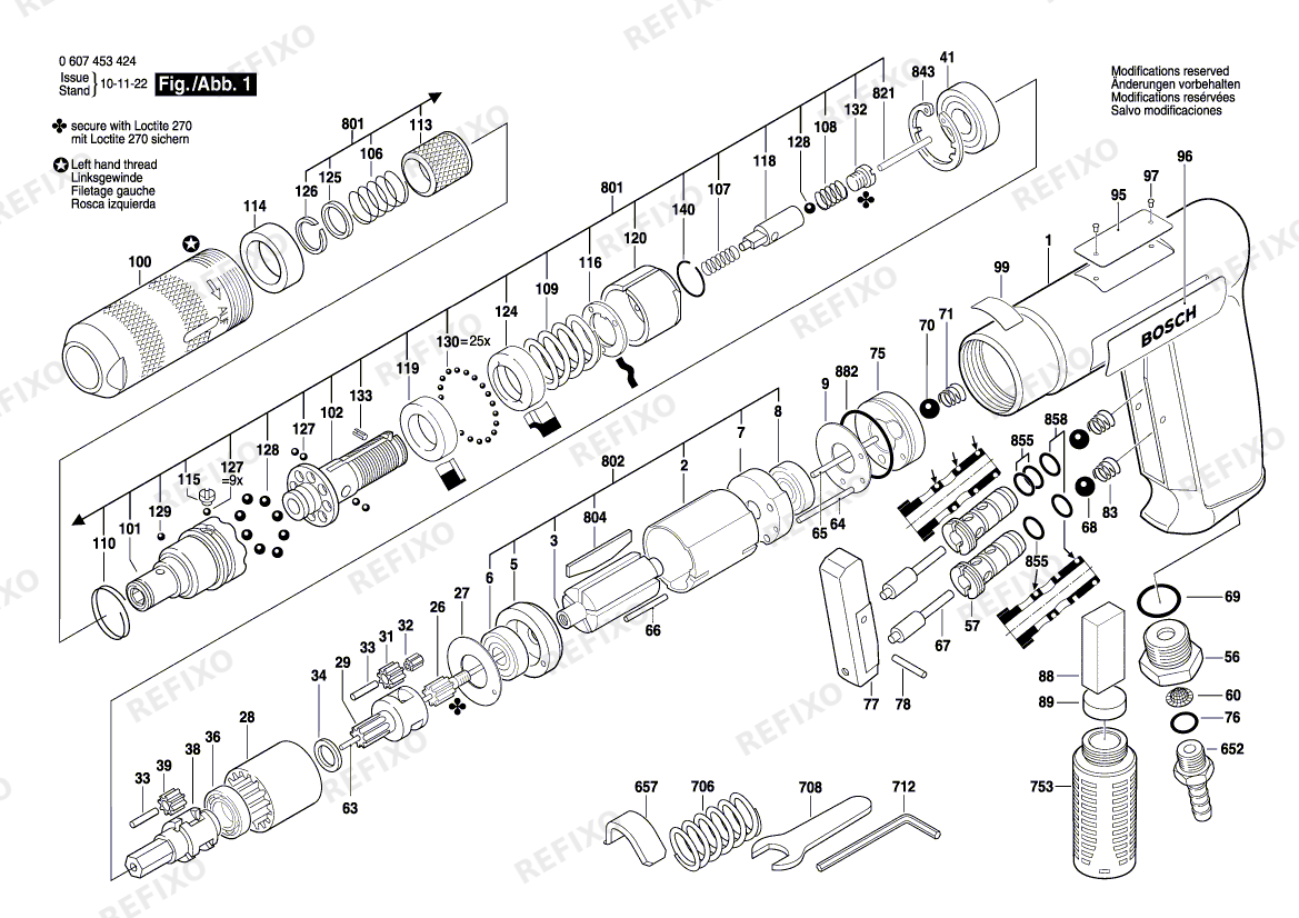 Bosch Pw- шуруповёрт -Ind 180 WATT-SERIE (0 607 453 424) — схема запчастей