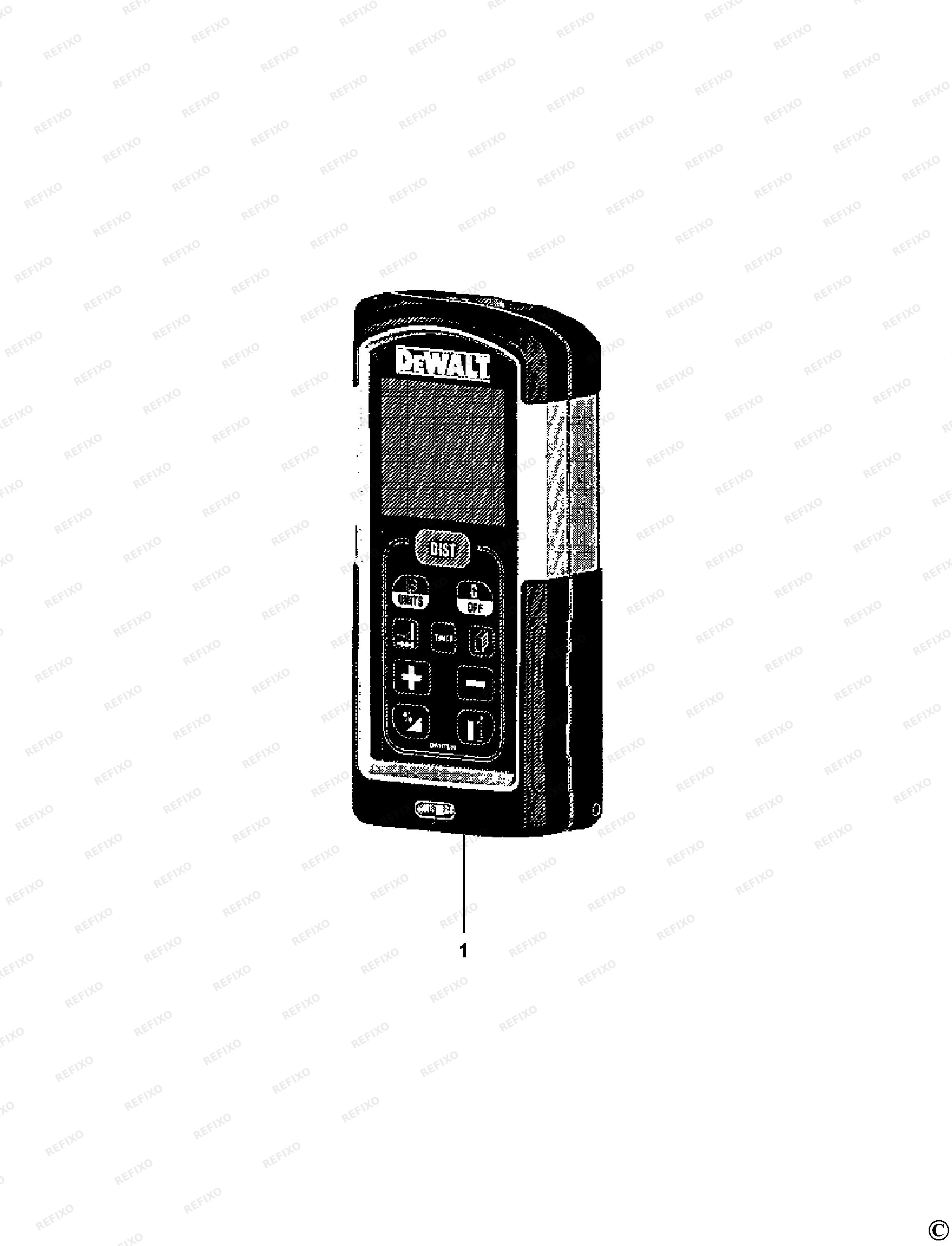 DeWalt ЛАЗЕРНЫЙ ДАЛЬНОМЕР DW03101 — схема запчастей