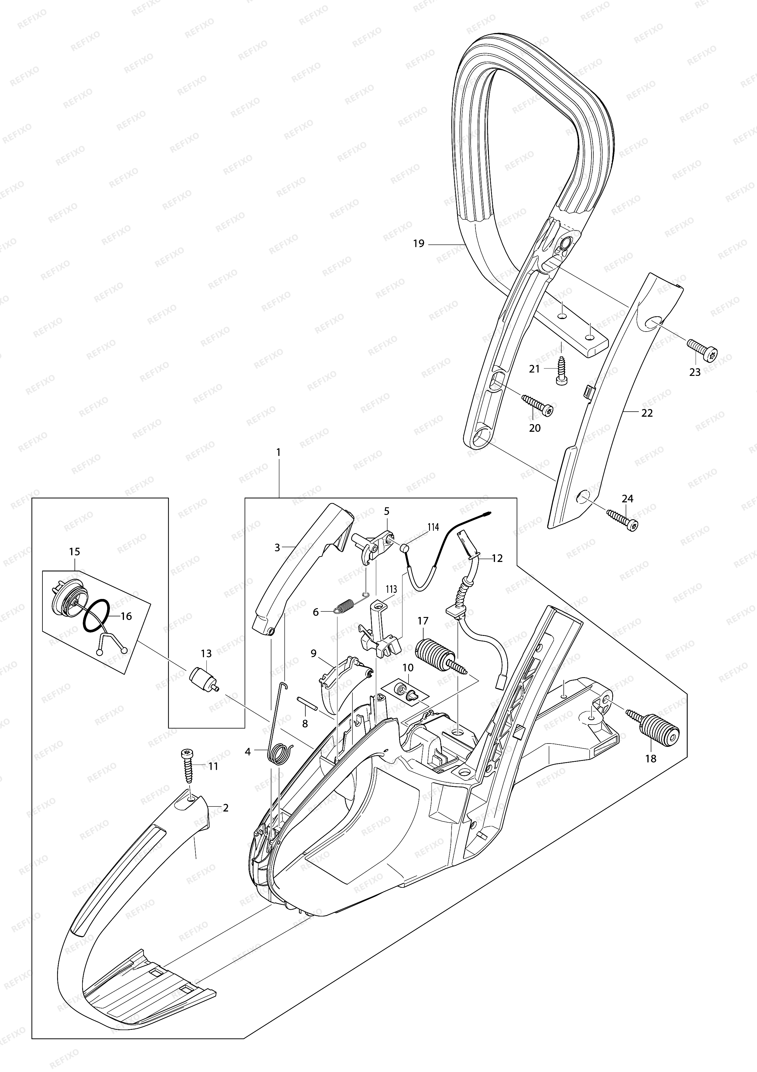MAKITA DCS500 — схема запчастей
