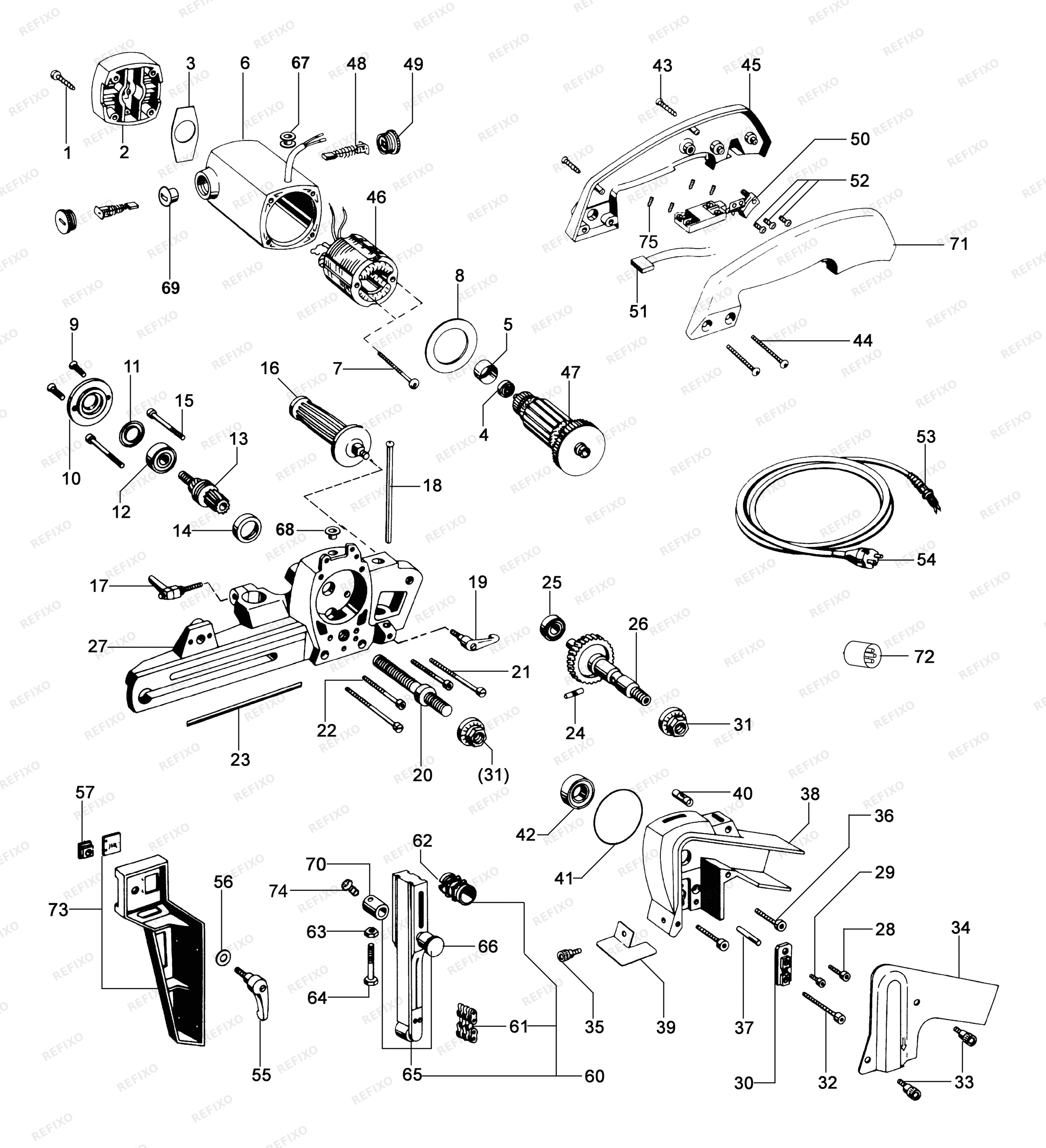 Festool CM 150 - цепной долбёжник 10011312 — схема запчастей