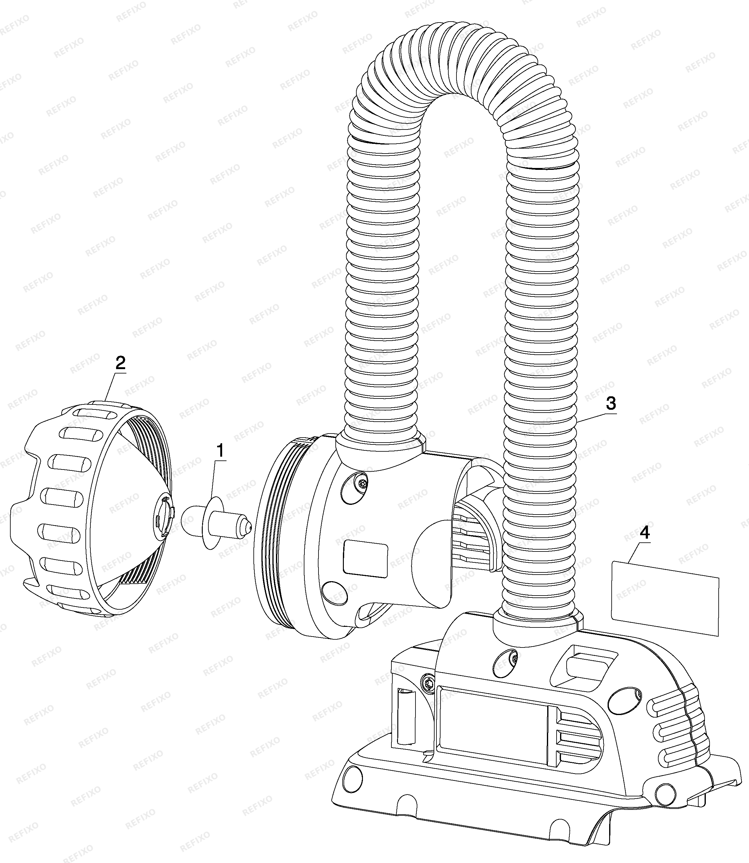 DeWalt ФОНАРЬ DC519 — схема запчастей