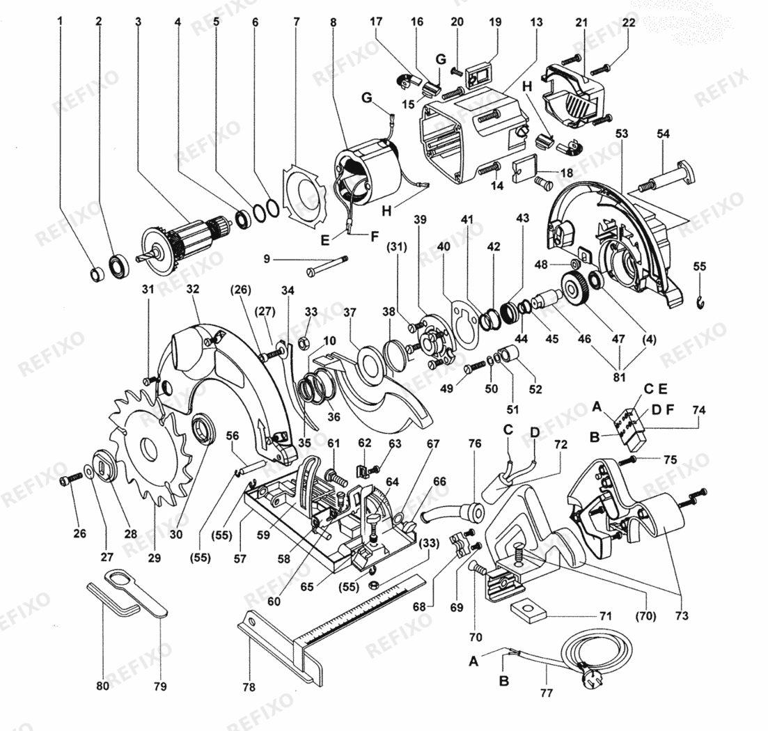 Flex CS 3455 A 304212 — схема запчастей