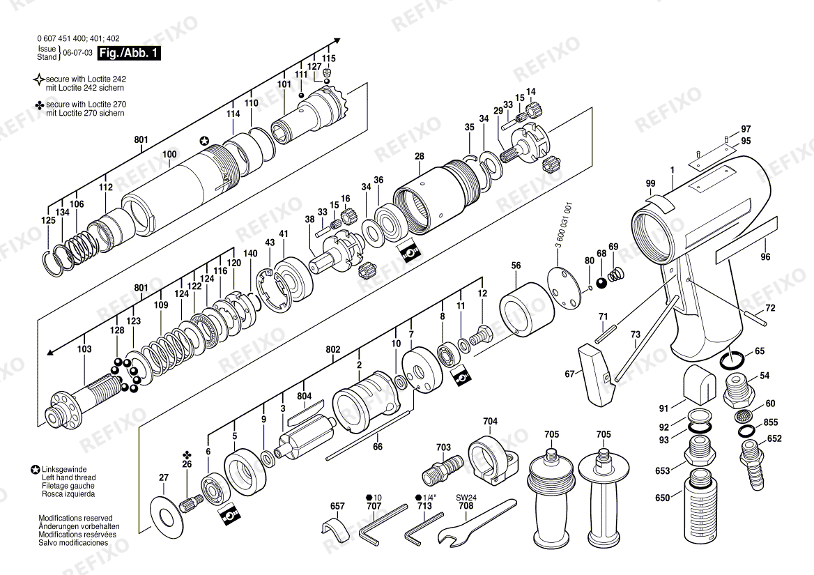 Bosch Pw- шуруповёрт -Ind 370 WATT-SERIE (0 607 451 402) — схема запчастей