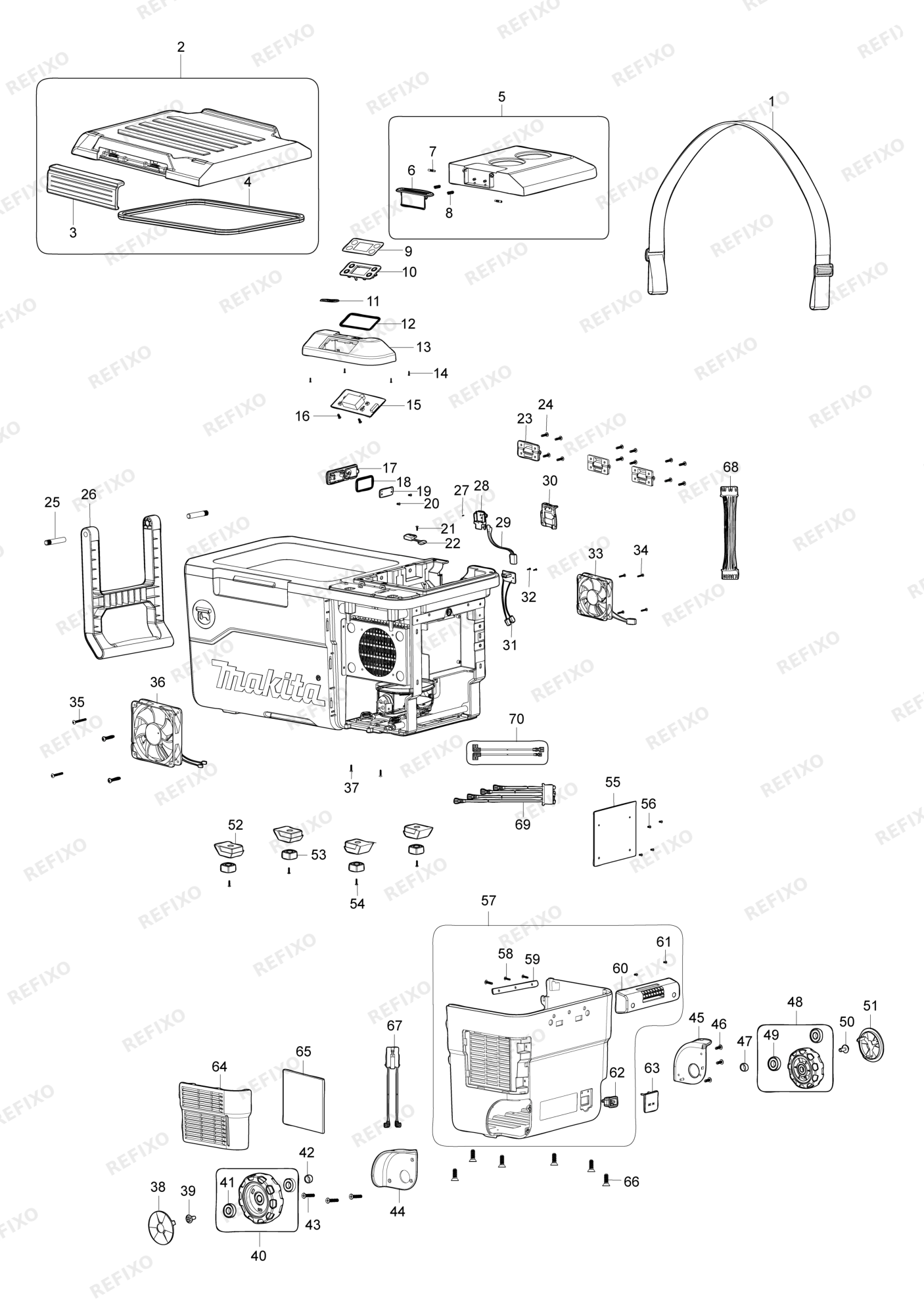 MAKITA CW001G — схема запчастей