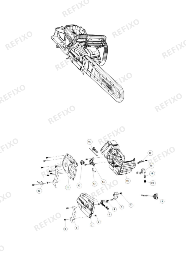 Greenworks 2009707RU-Exploded view Дата производства с 01-03-2026 — схема запчастей
