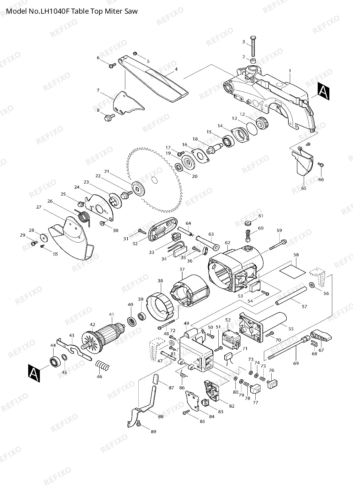 MAKITA LH1040F — схема запчастей