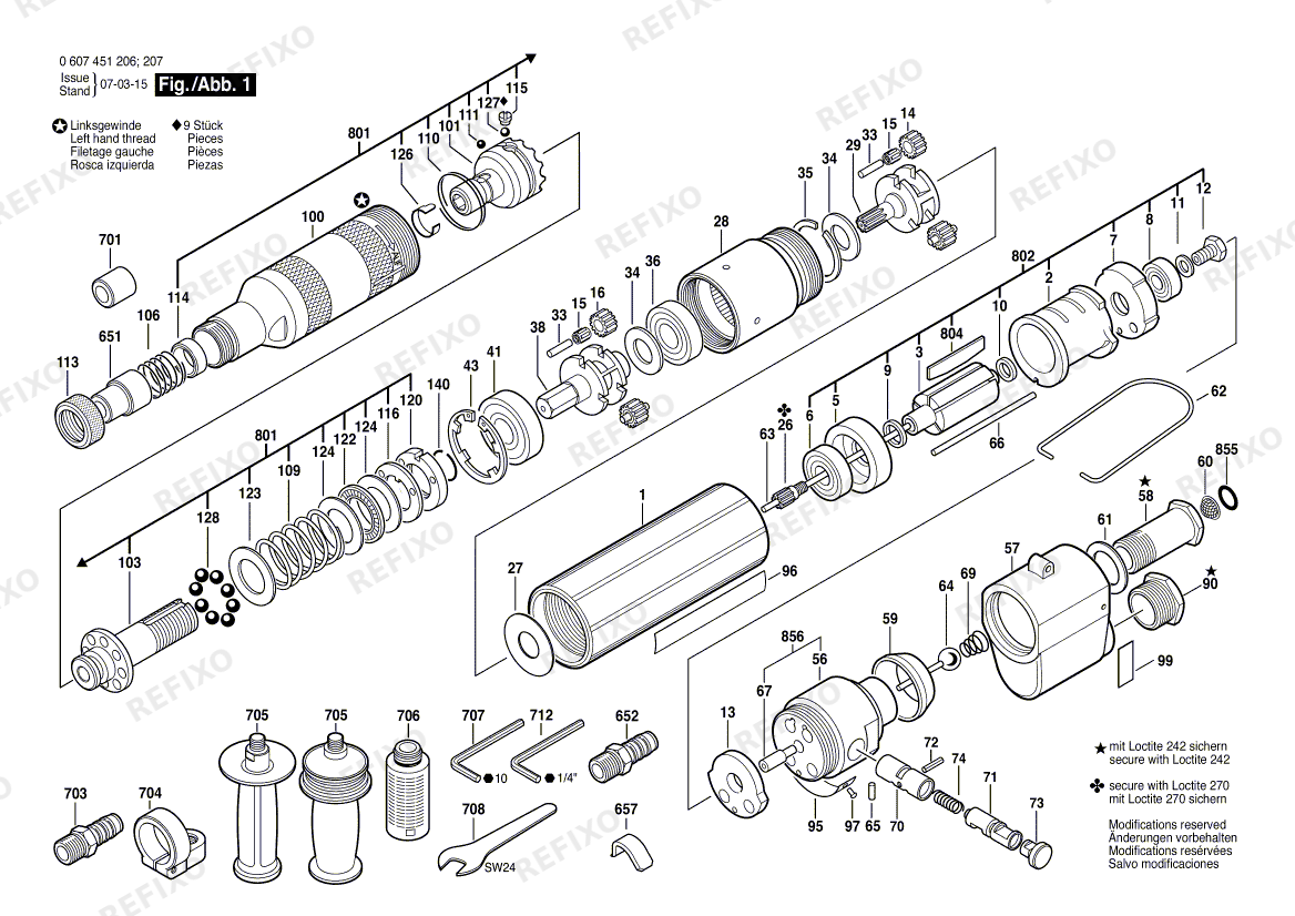 Bosch Pw- шуруповёрт -Ind 370 WATT-SERIE (0 607 451 207) — схема запчастей