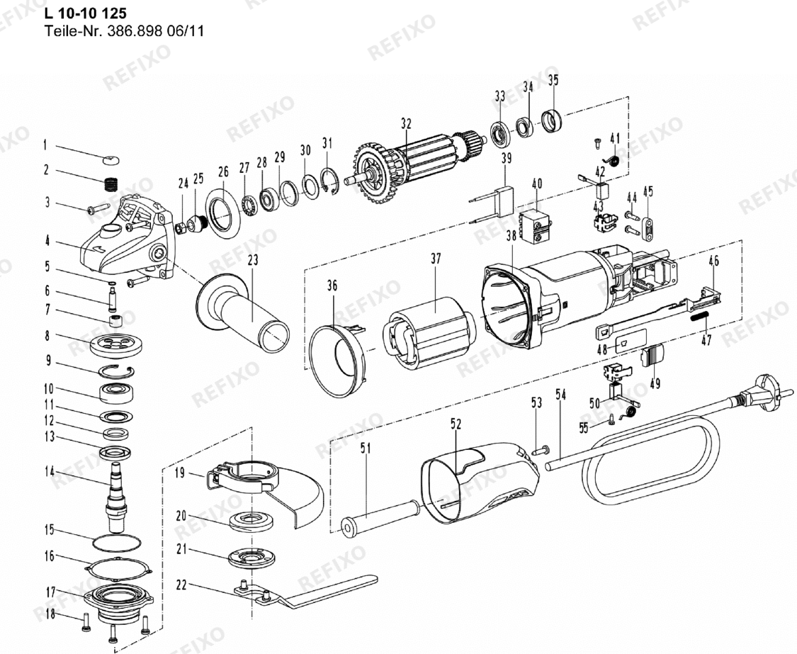 Flex L 10-10 125 bis 01.01.2016 385123 — схема запчастей
