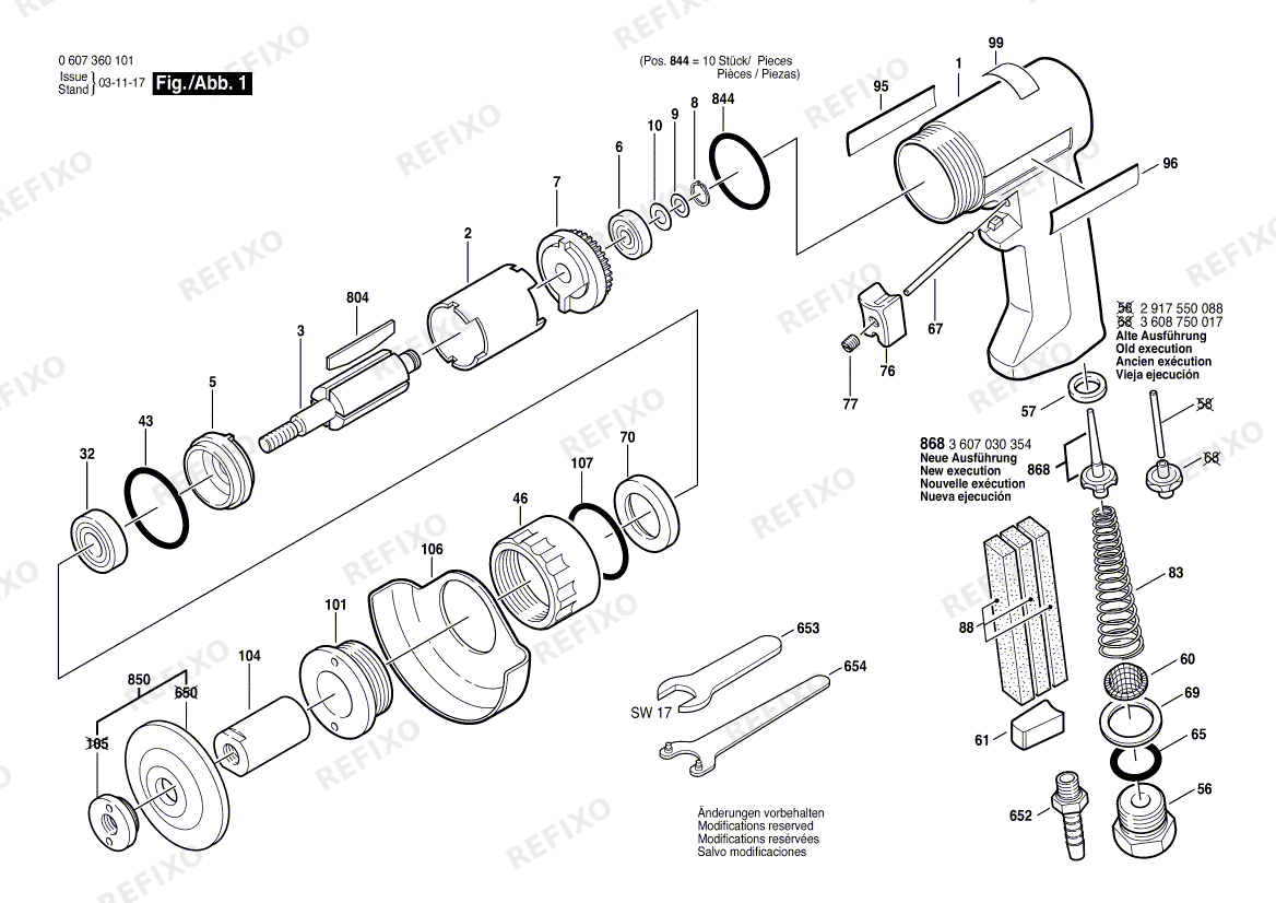 Bosch Pw-Tellerschleifer-Ind 320 WATT-SERIE (0 607 360 101) — схема запчастей