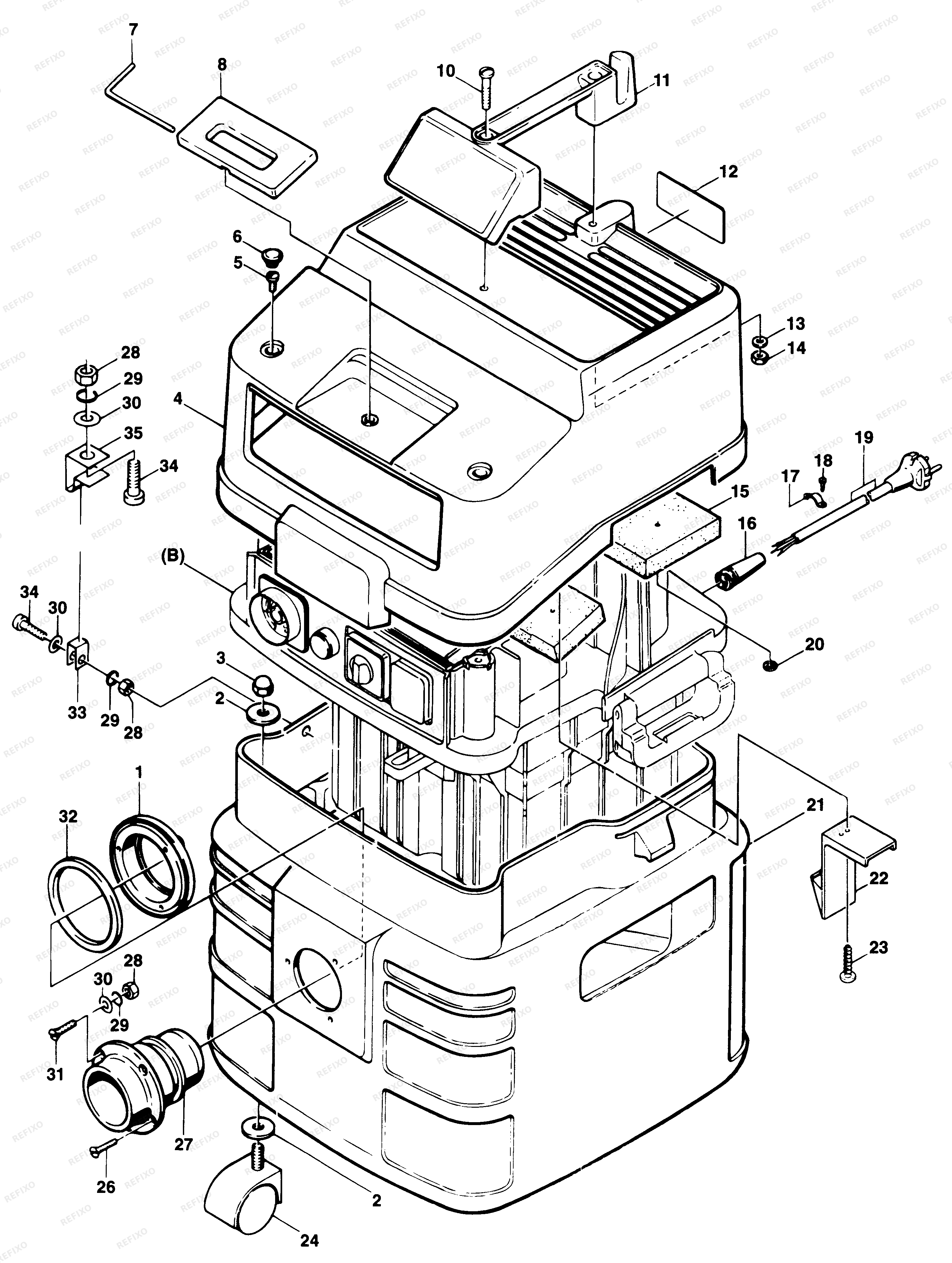 DeWalt ПЫЛЕУЛОВИТЕЛЬ SAS54E----A — схема запчастей