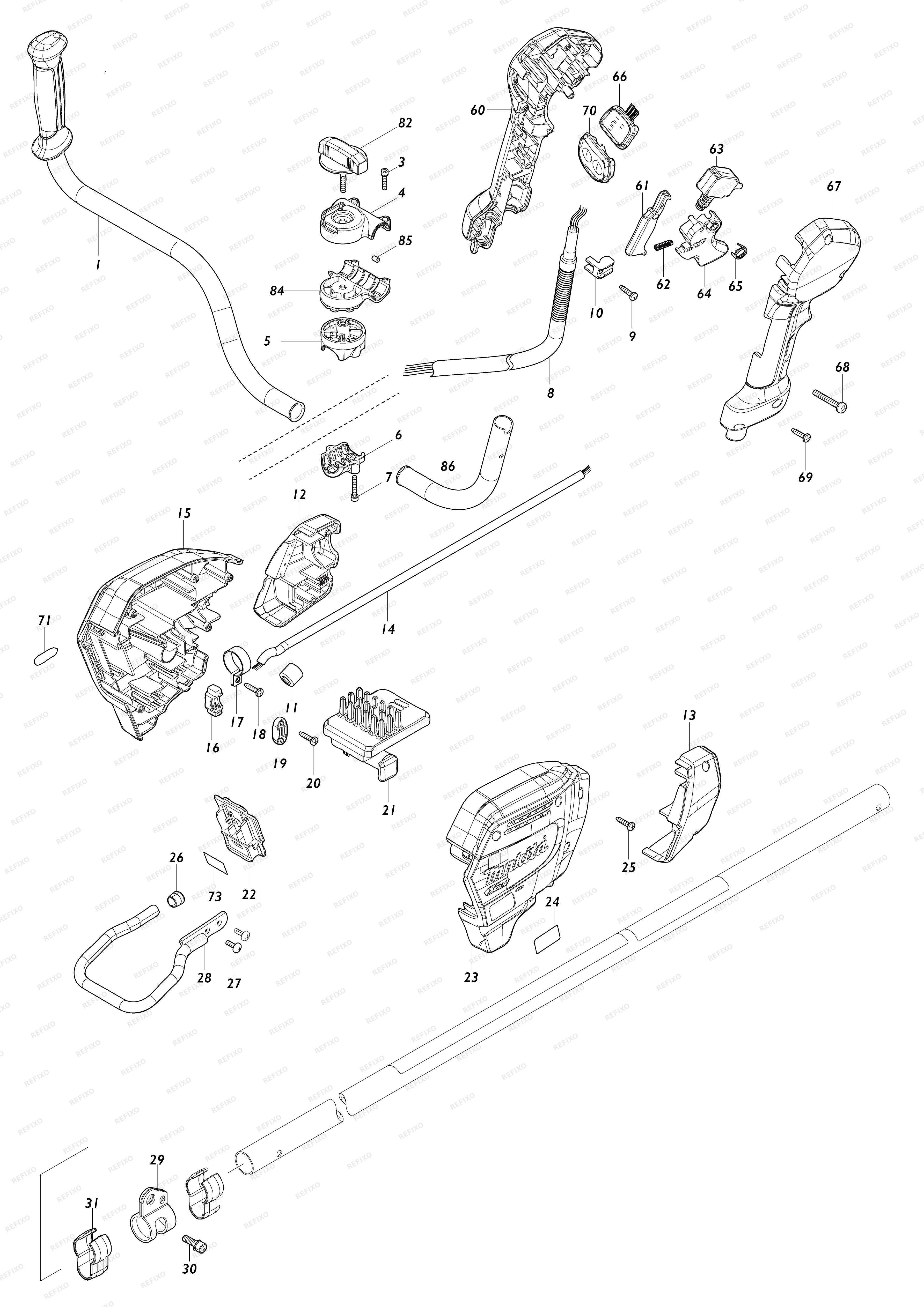 MAKITA UR002G — схема запчастей