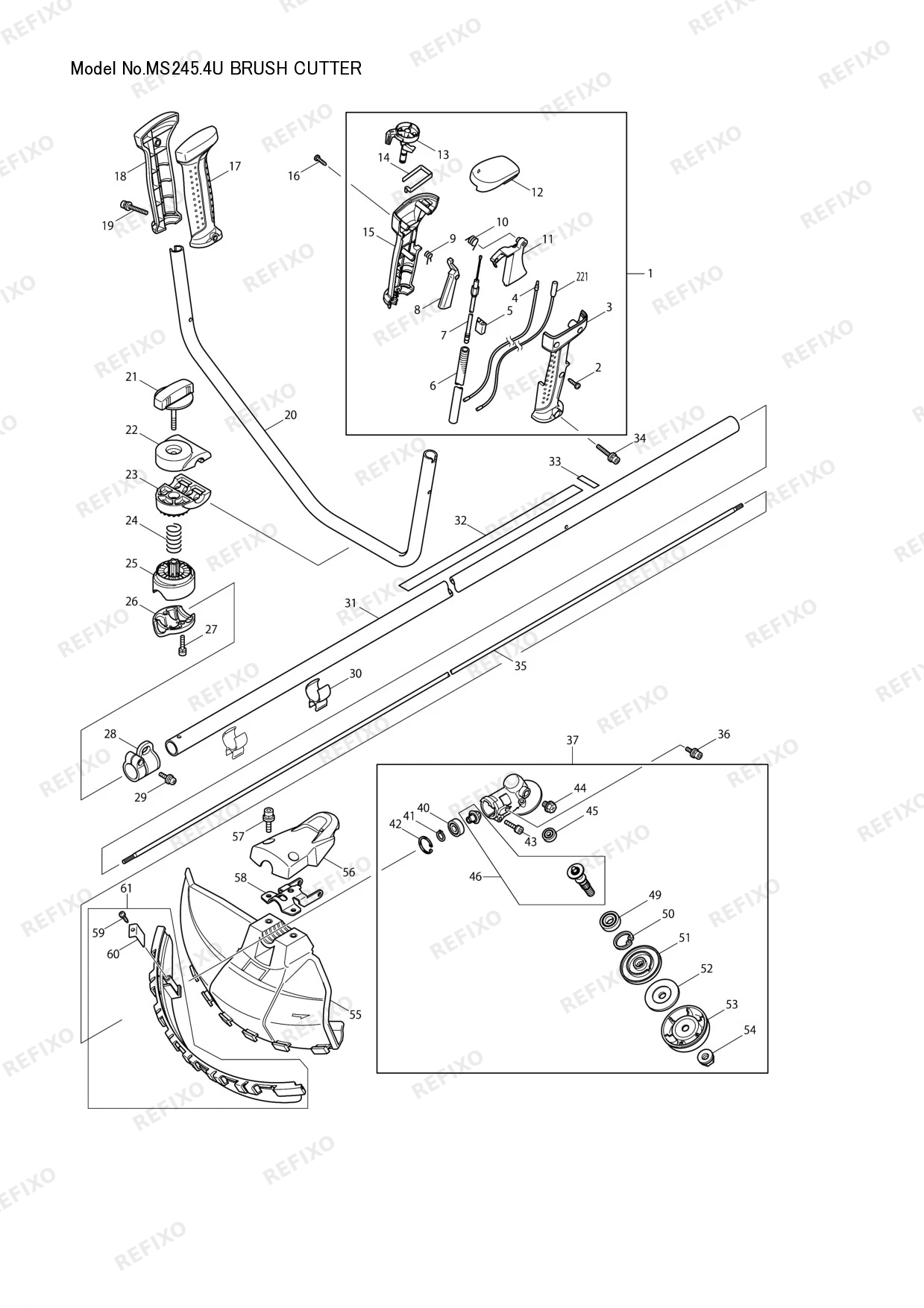 MAKITA MS 245.4U — схема запчастей