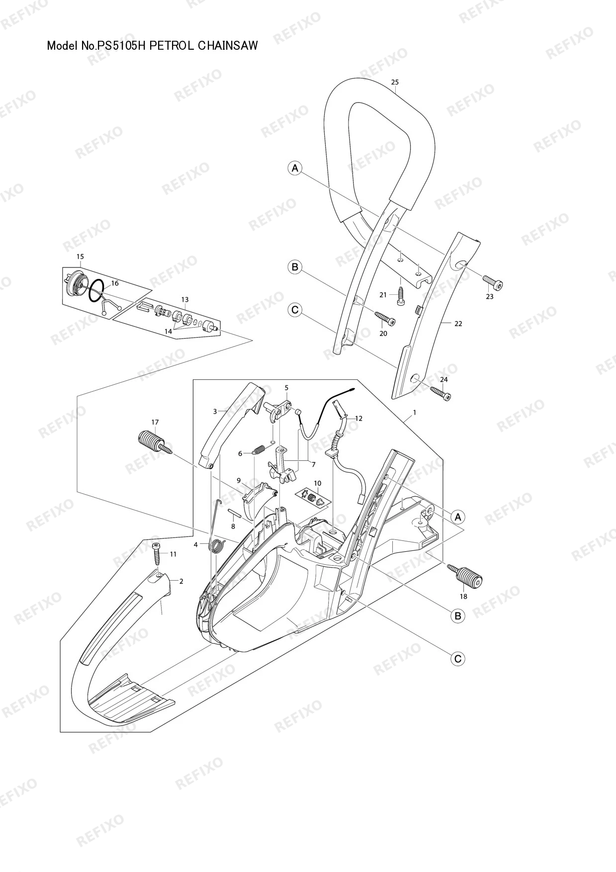 MAKITA PS 5105H — схема запчастей