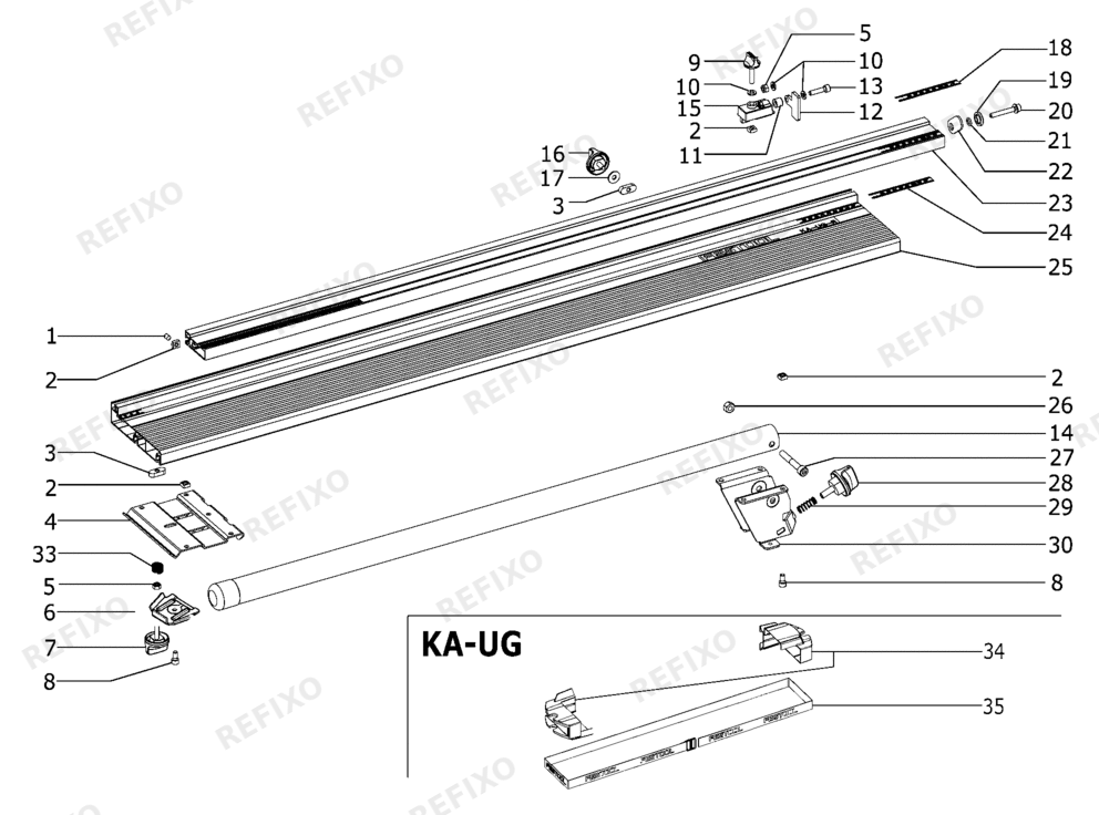 Festool Kappanschlag KA-UG-L 497353 — схема запчастей