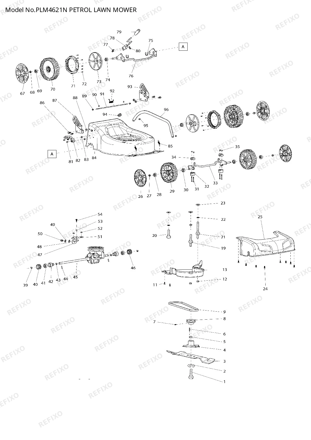 MAKITA PLM4621N — схема запчастей