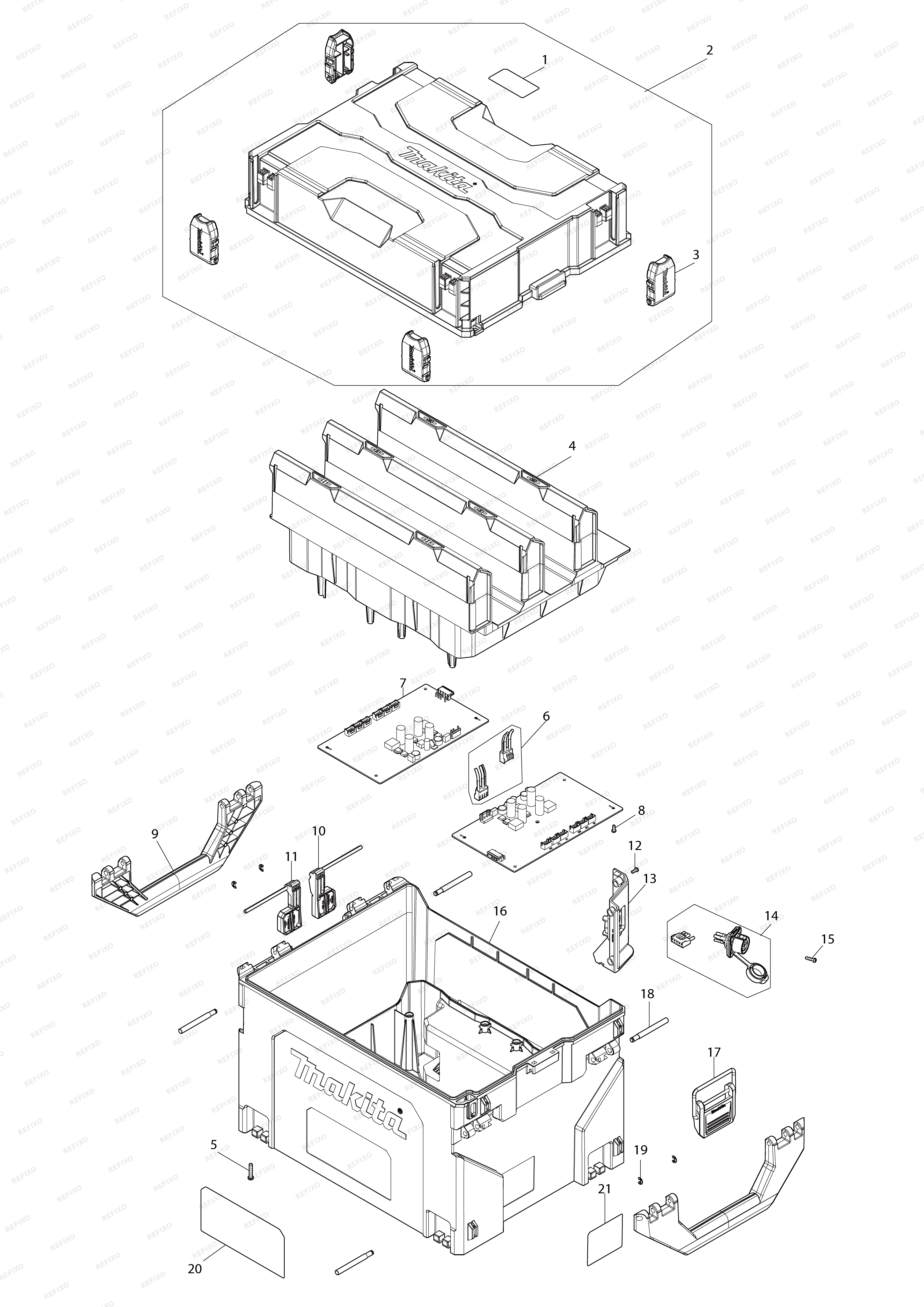 MAKITA BCC02 — схема запчастей