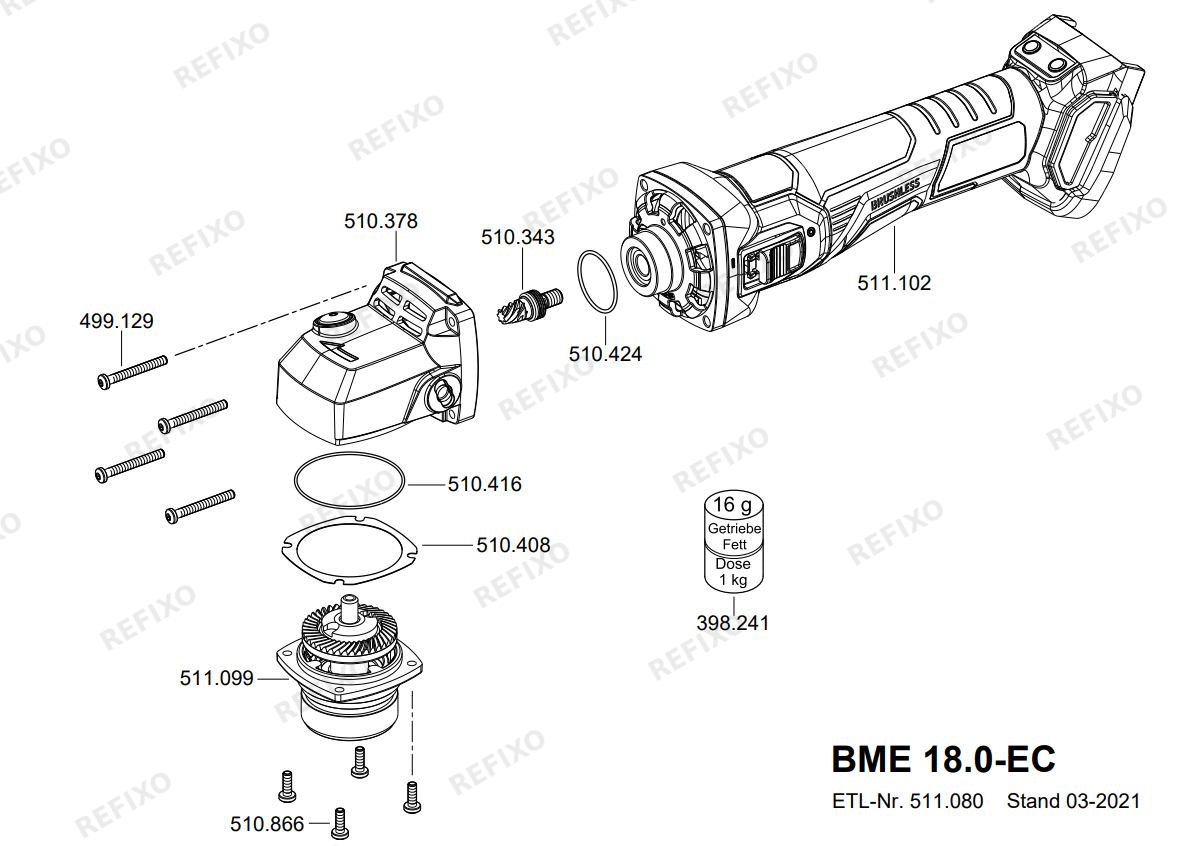 Flex BME 18.0-EC C — схема запчастей