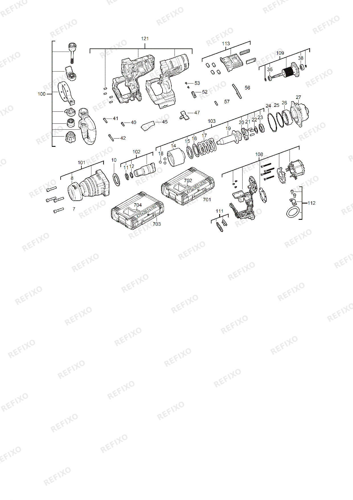 MILWAUKEE M18ONEFHIWF1 0 4933499162 4000503086 — схема запчастей