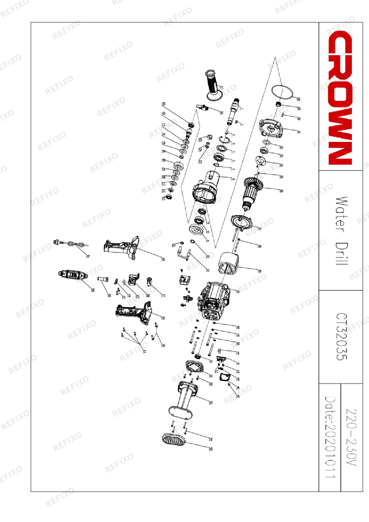 CROWN CT32035 — схема запчастей