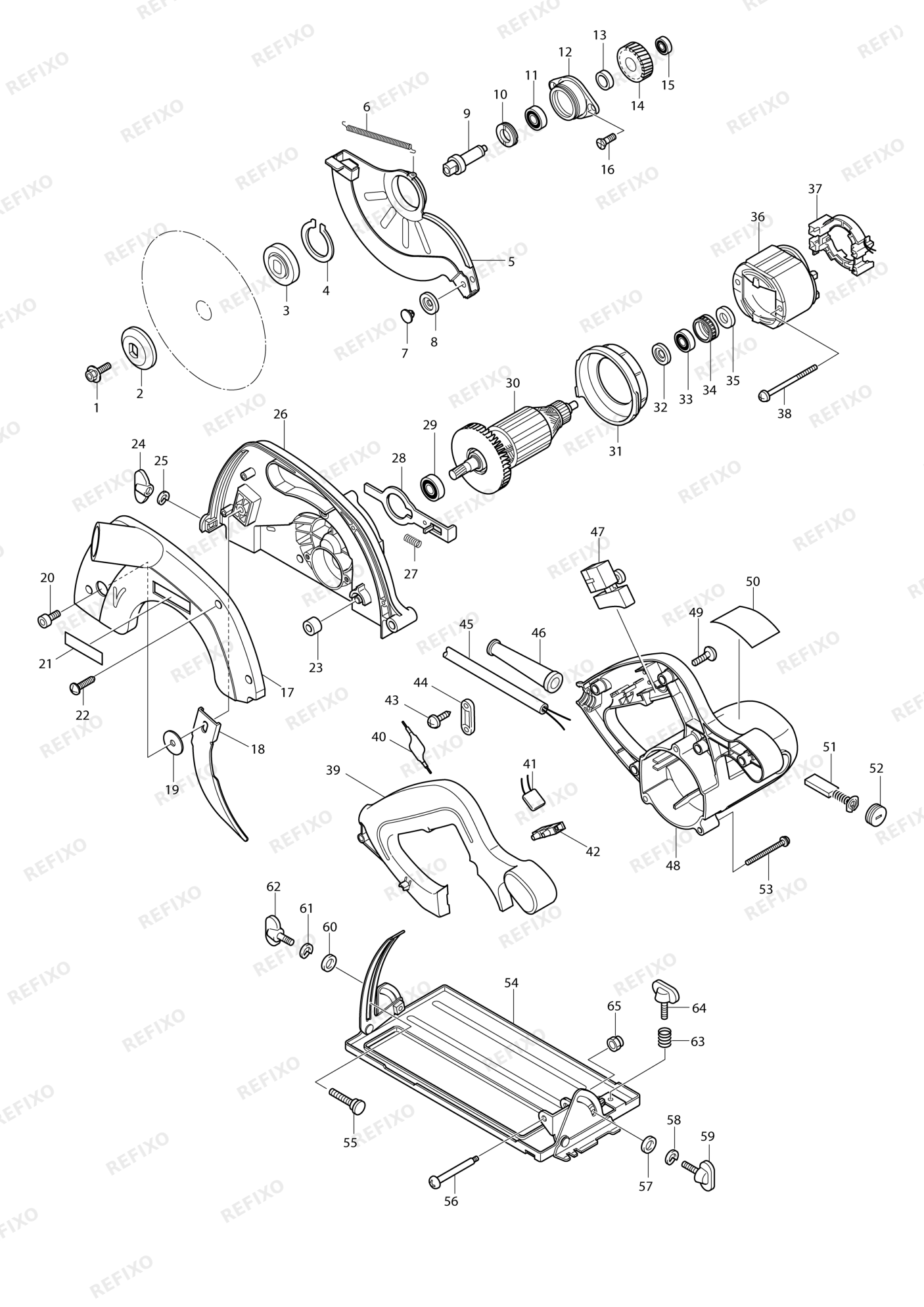 MAKITA 5604R — схема запчастей