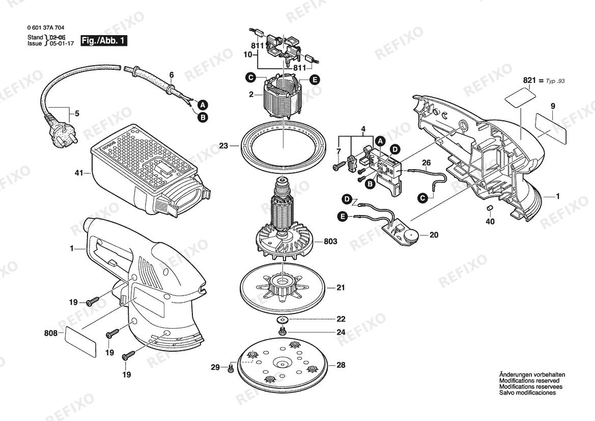 Bosch Deltaschleifer GEX 270 AE | 230 V | 026 - AS (0 601 37A 790) — схема запчастей