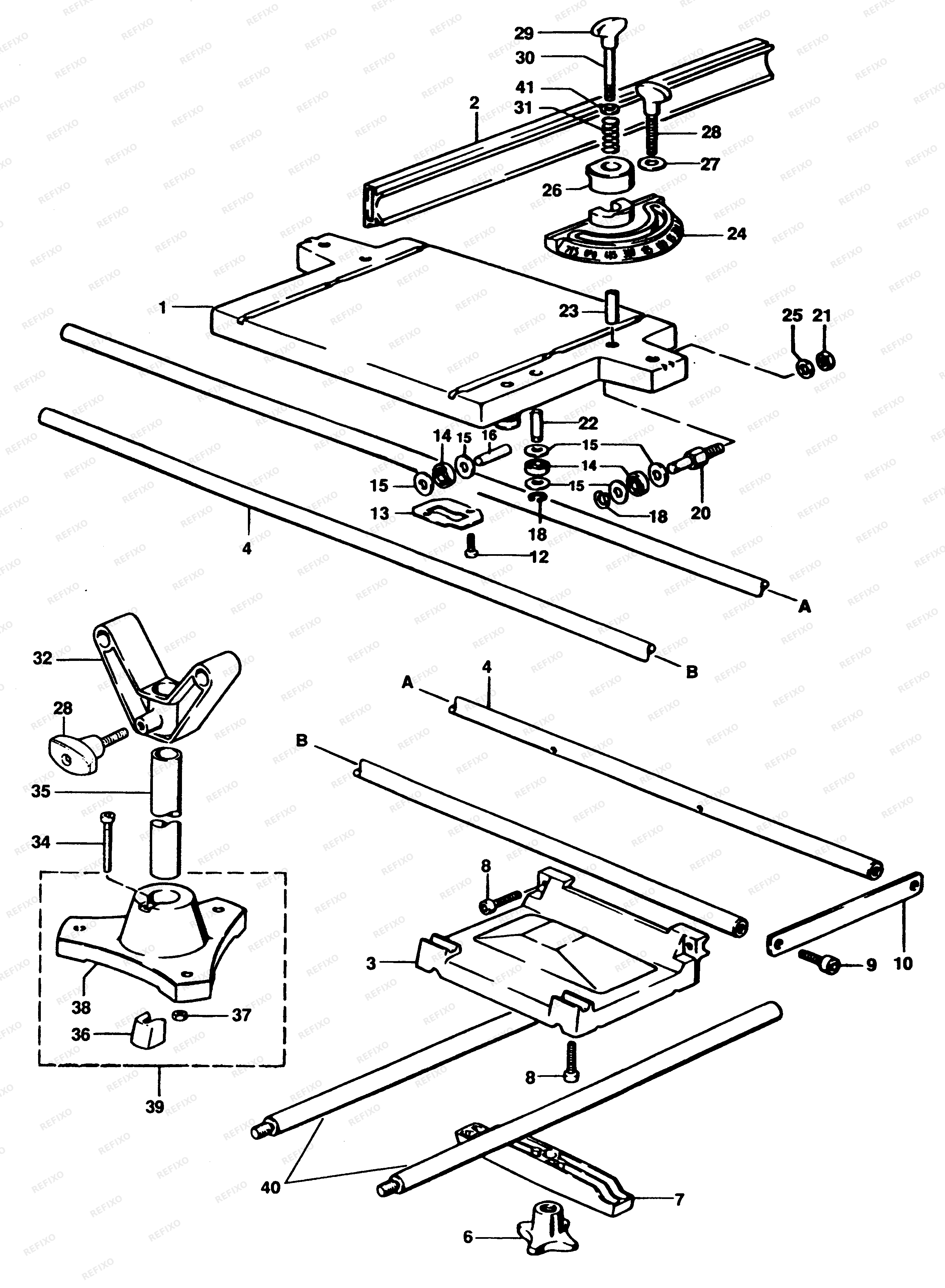 DeWalt СТОЛ 71203402 — схема запчастей