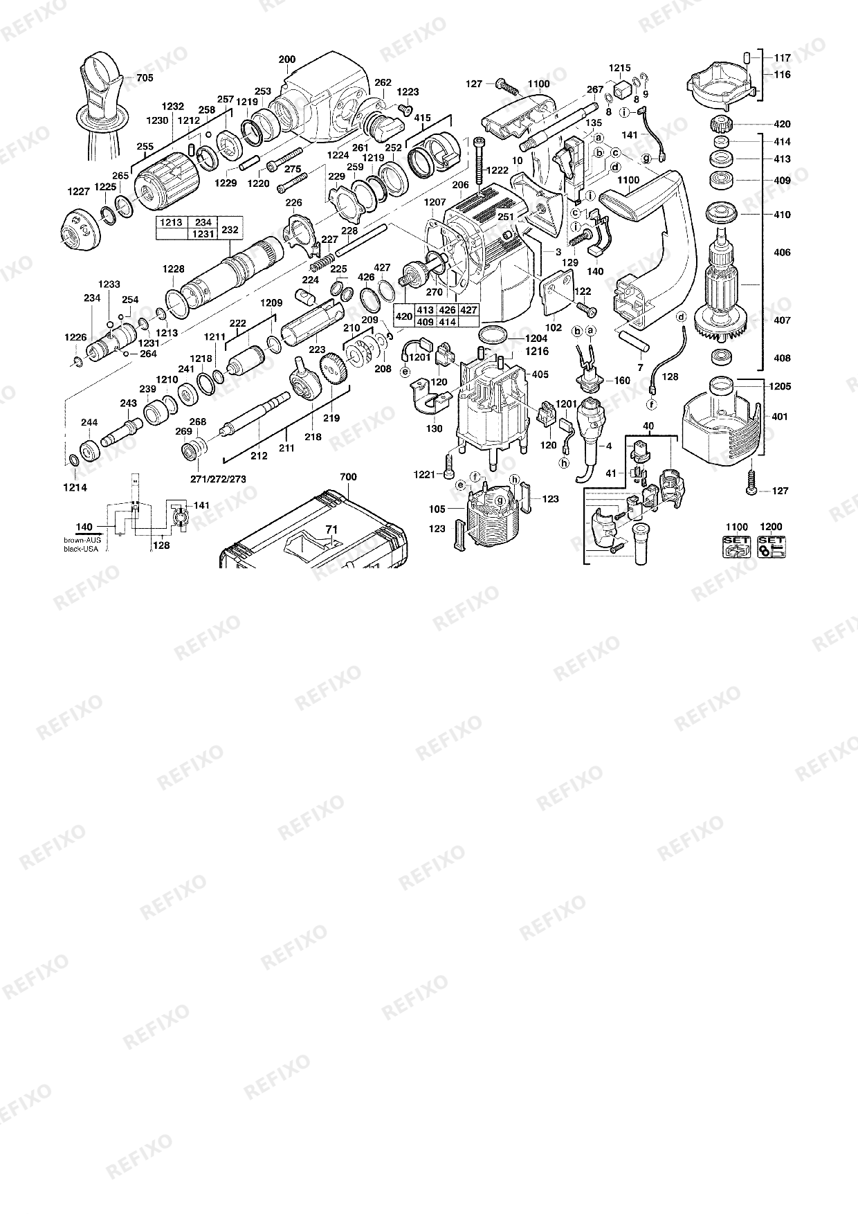 MILWAUKEE PCE3 4933384300 4000384301 — схема запчастей