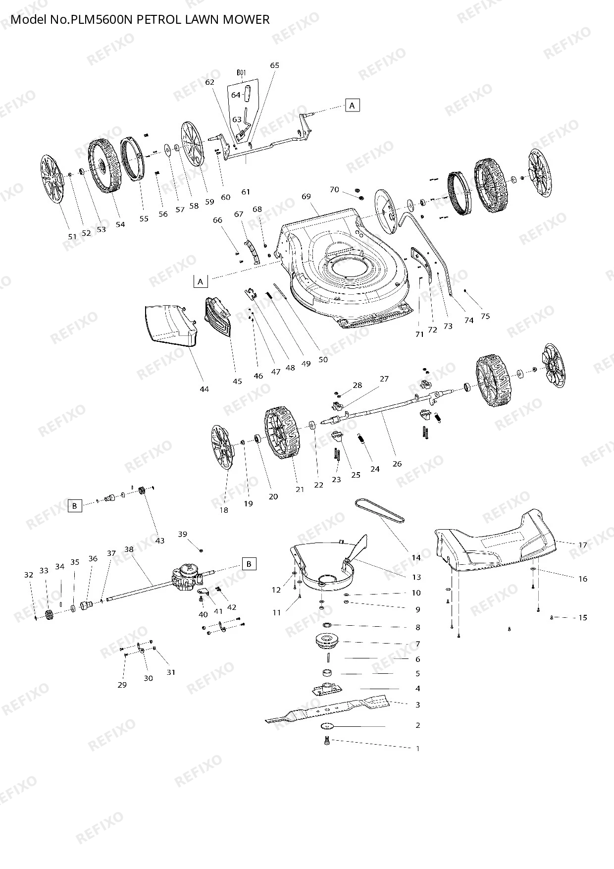 MAKITA PLM5600N — схема запчастей