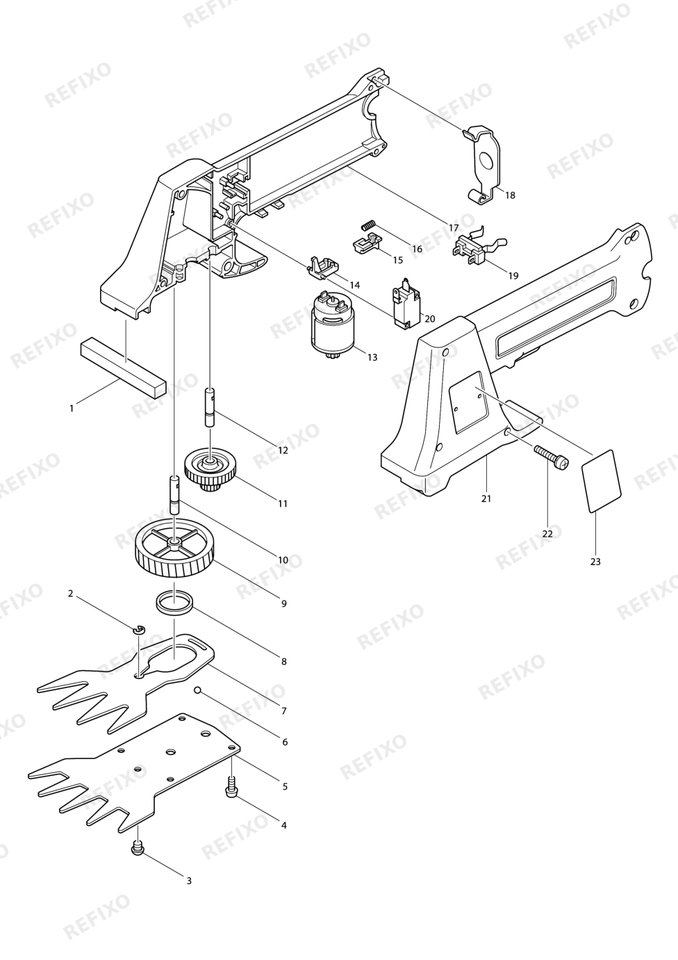 MAKITA UM1000D — схема запчастей