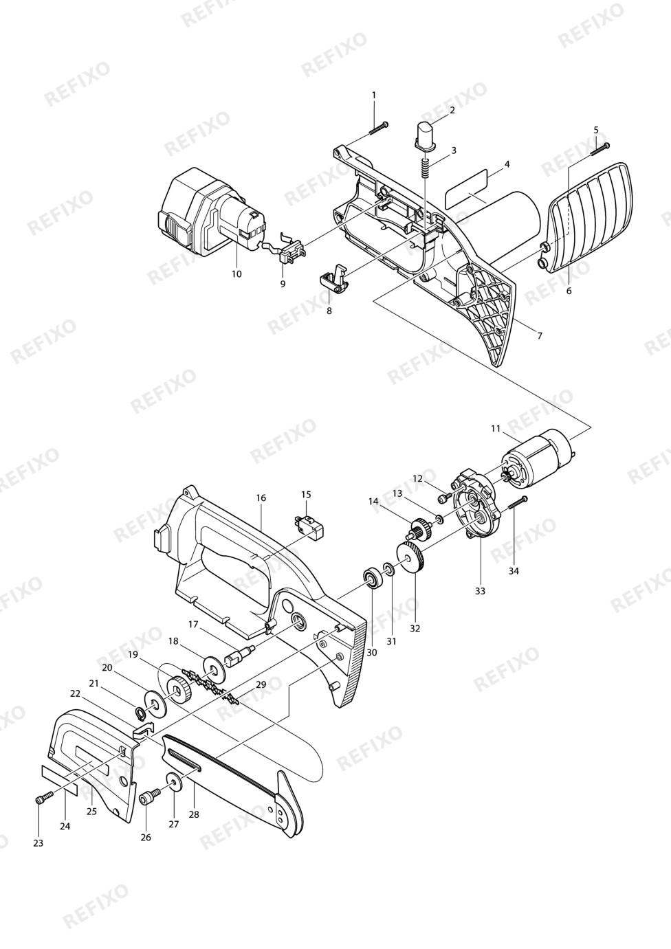MAKITA UC120D — схема запчастей