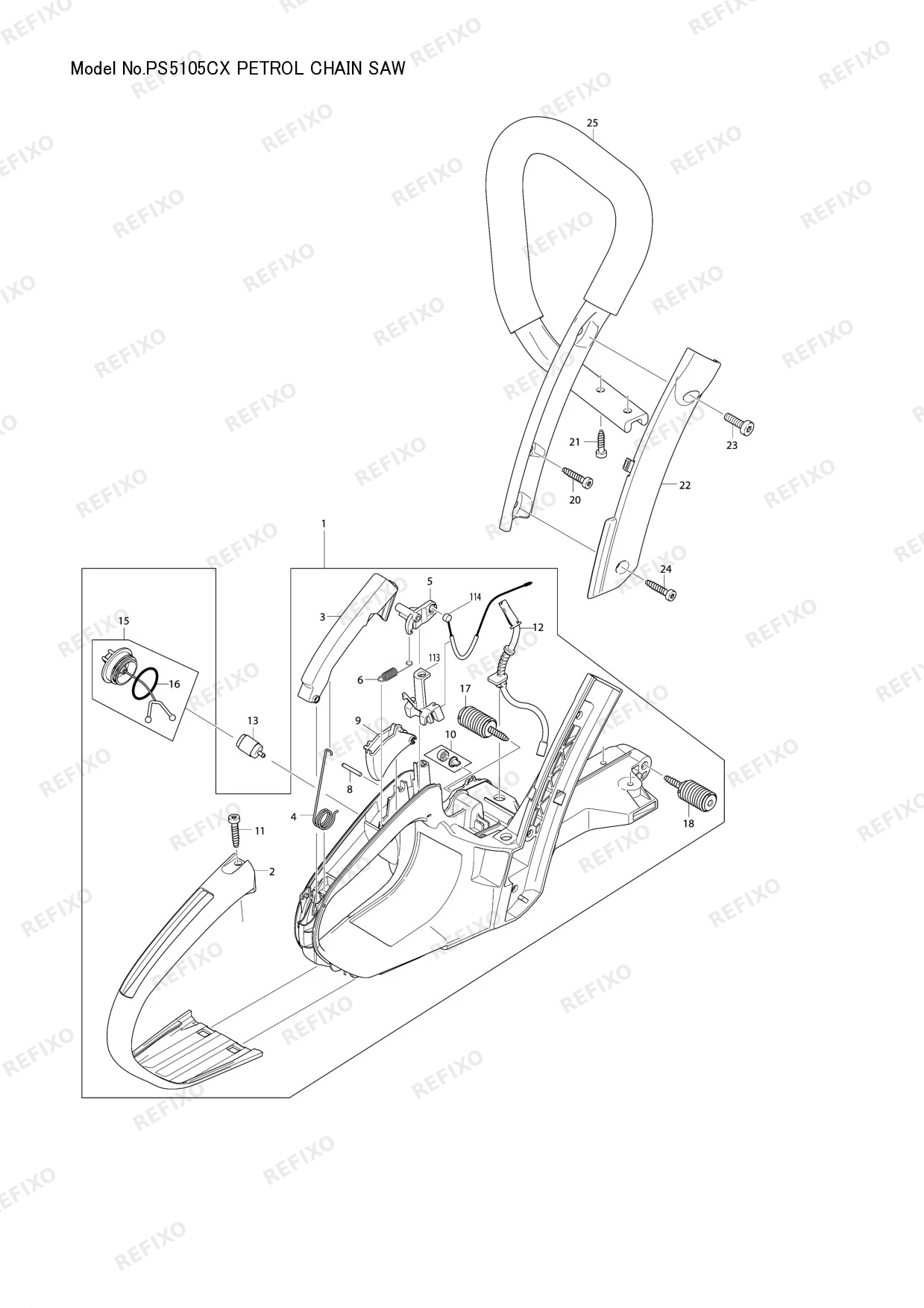MAKITA PS 5105CX — схема запчастей