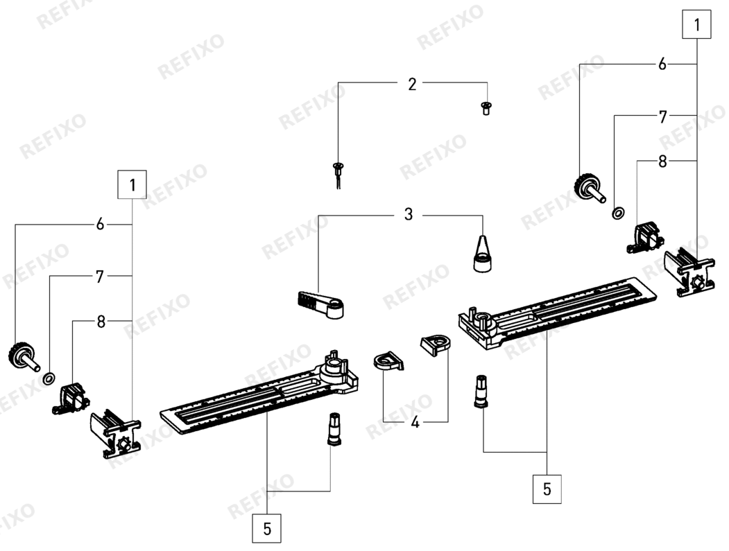 Festool Queranschlag - Queranschlag QA-DF 500700 498590 — схема запчастей