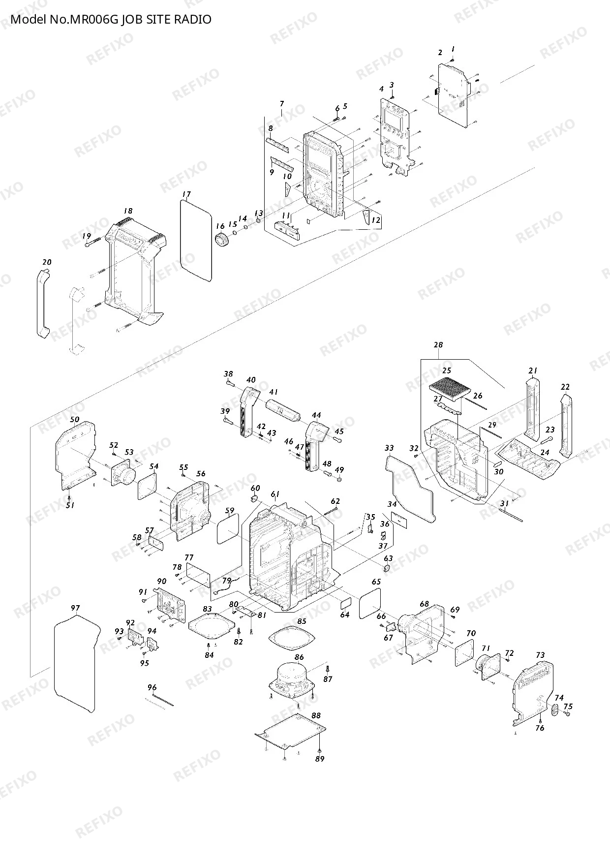 MAKITA MR006G — схема запчастей