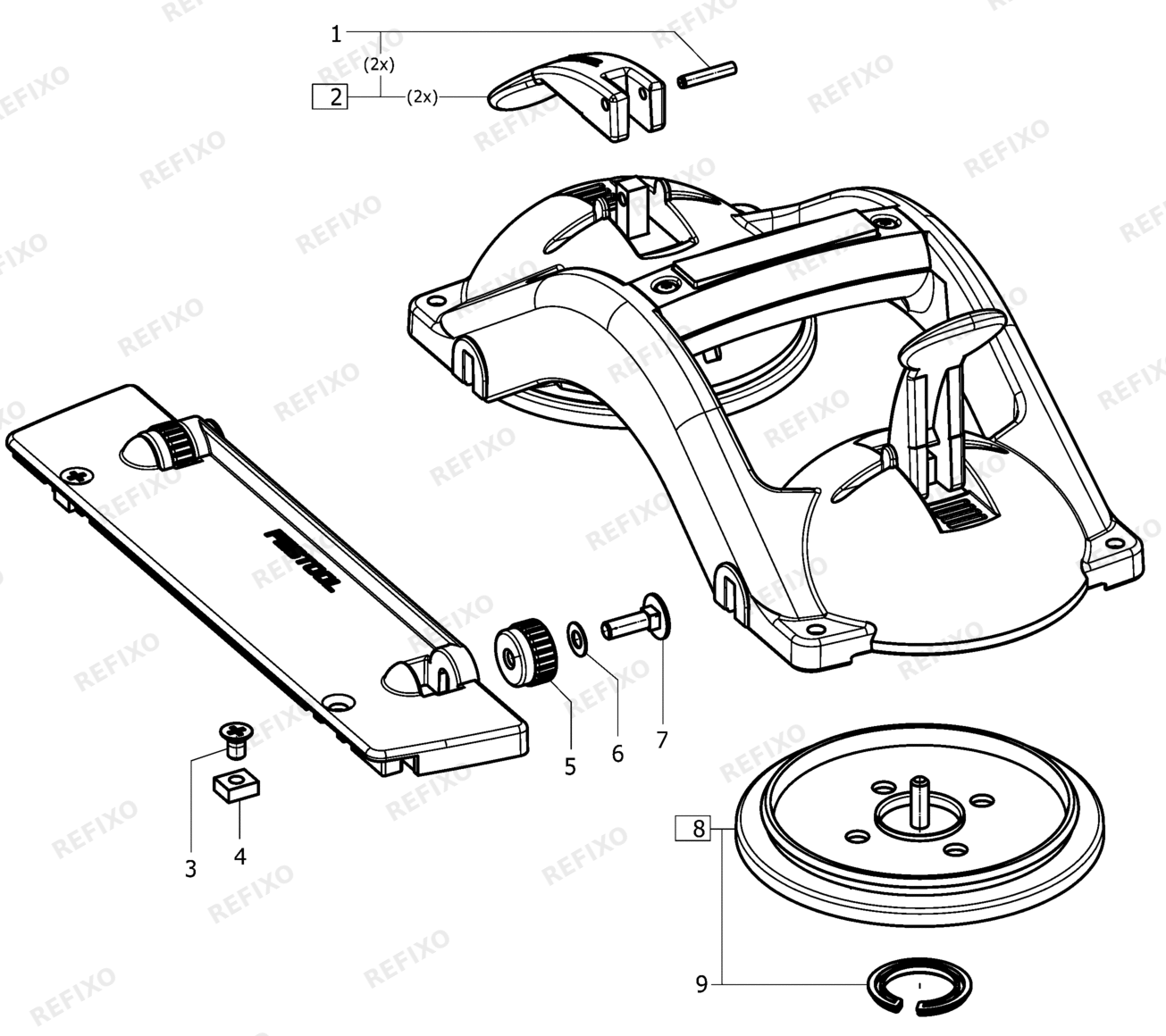 Festool GECKO DOSH - Doppelsaugheber 492617 — схема запчастей