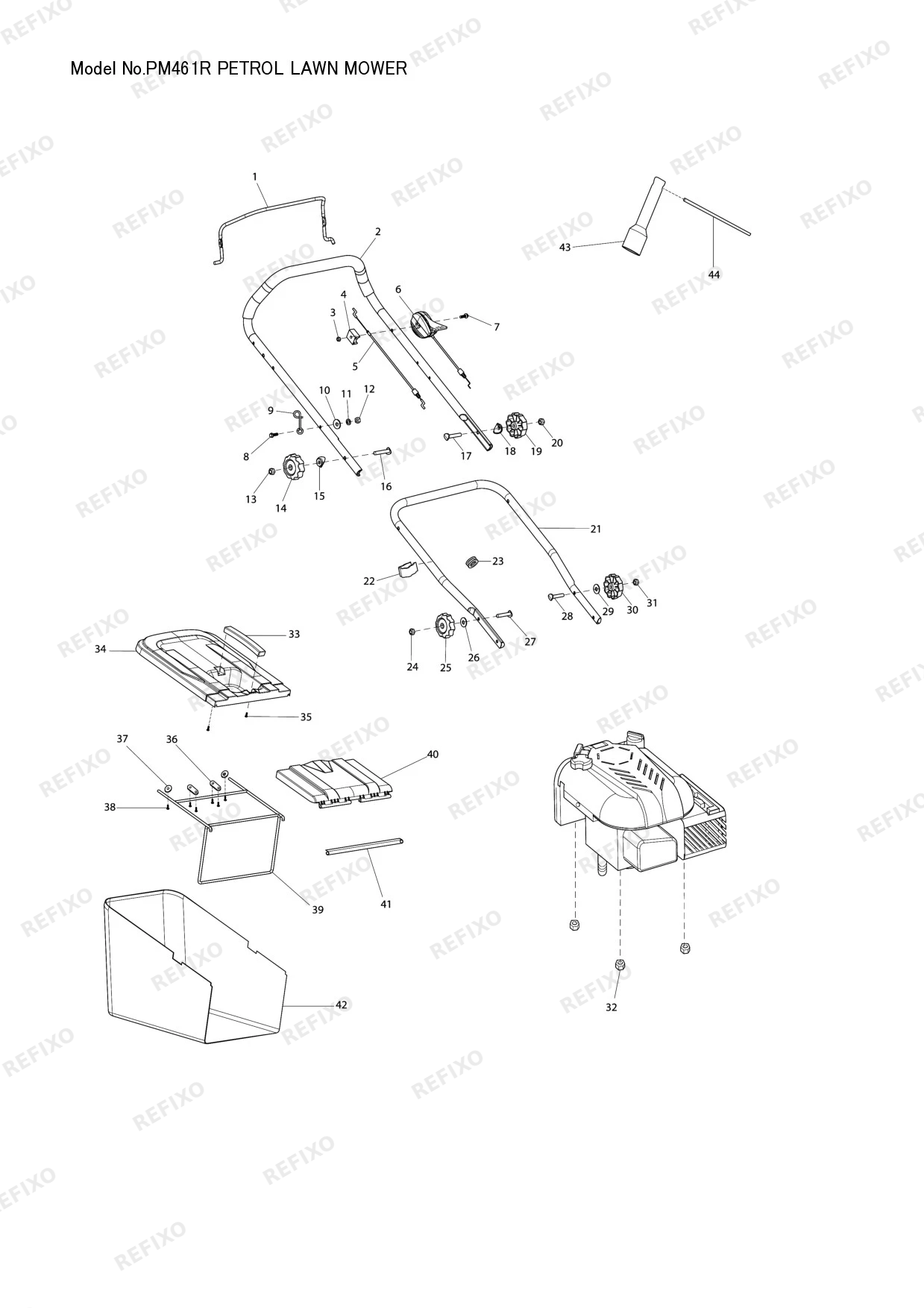 MAKITA PM 461R — схема запчастей