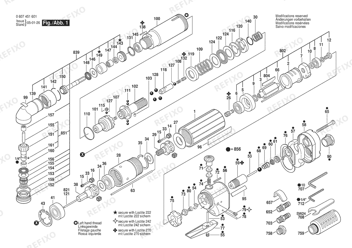 Bosch Pw-Winkelschrauber-Ind 370W DWAS 27-360 (0 607 451 601) — схема запчастей
