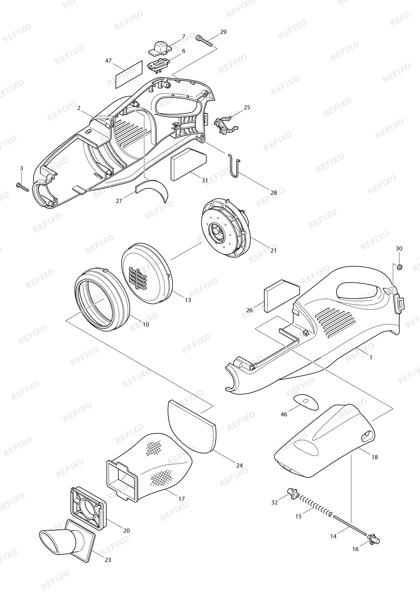MAKITA 4013D — схема запчастей
