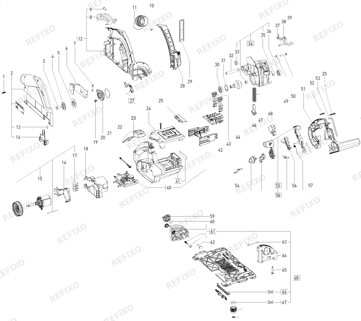 Festool TSC 55 REB Li 230V - аккумуляторный -Tauchsäge 500929 — схема запчастей