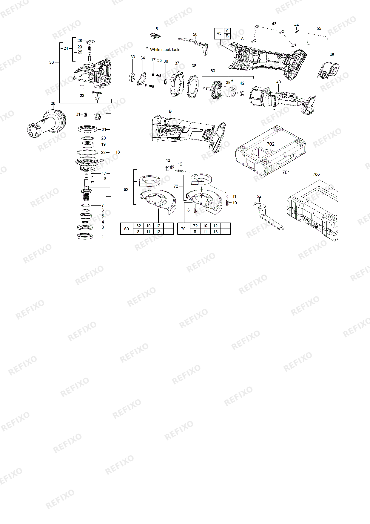 MILWAUKEE M18CAG115X 502C GB2 4933448098 4000467718 — схема запчастей