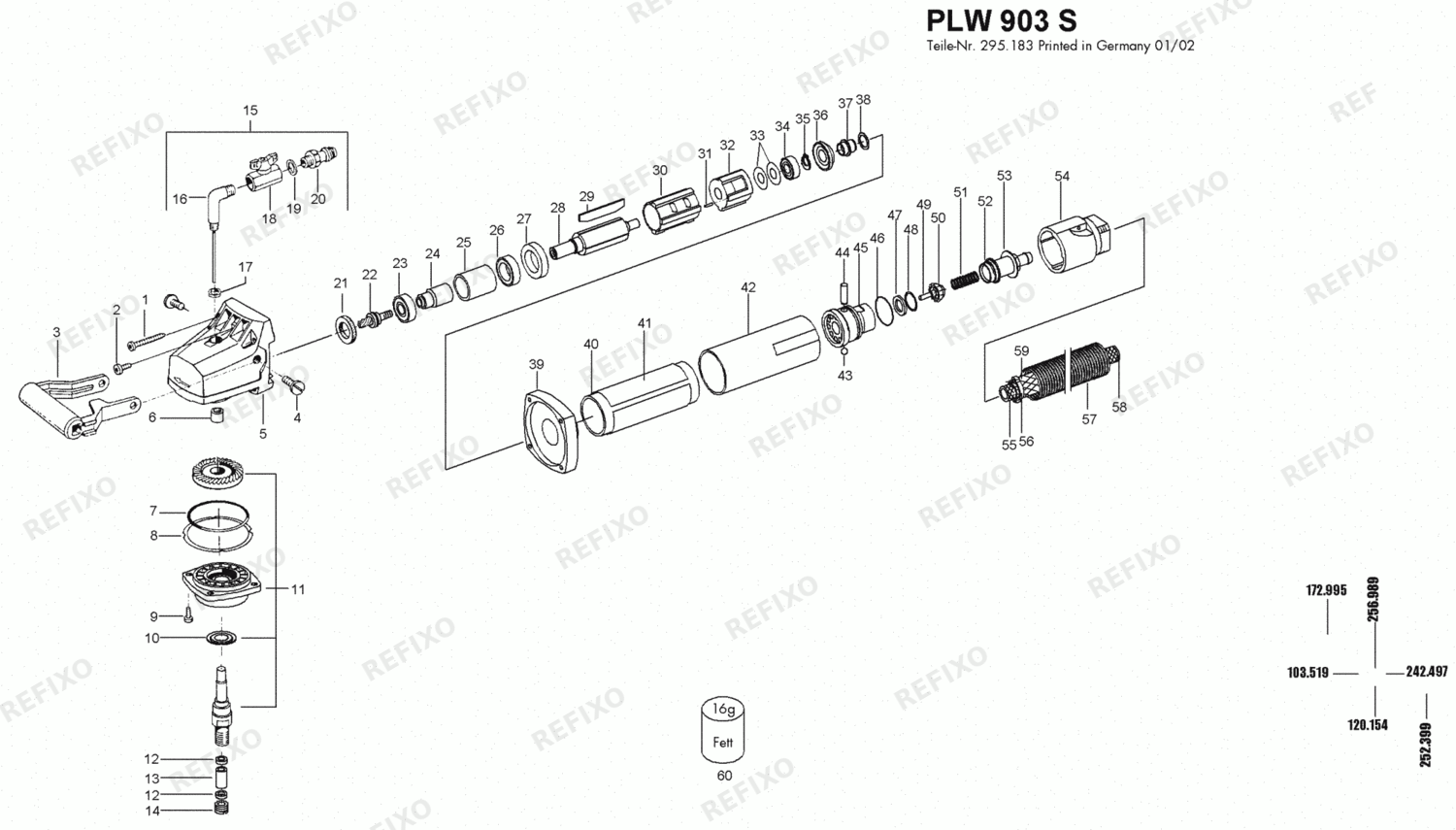 Flex PLW 903 S M14 295140 — схема запчастей
