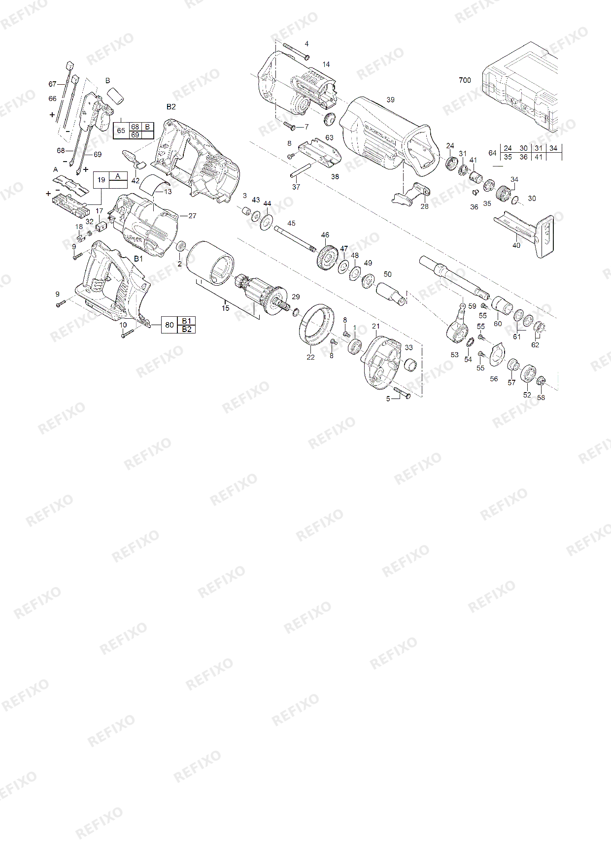 MILWAUKEE HD28SX 0 4933416860 4000431267 — схема запчастей