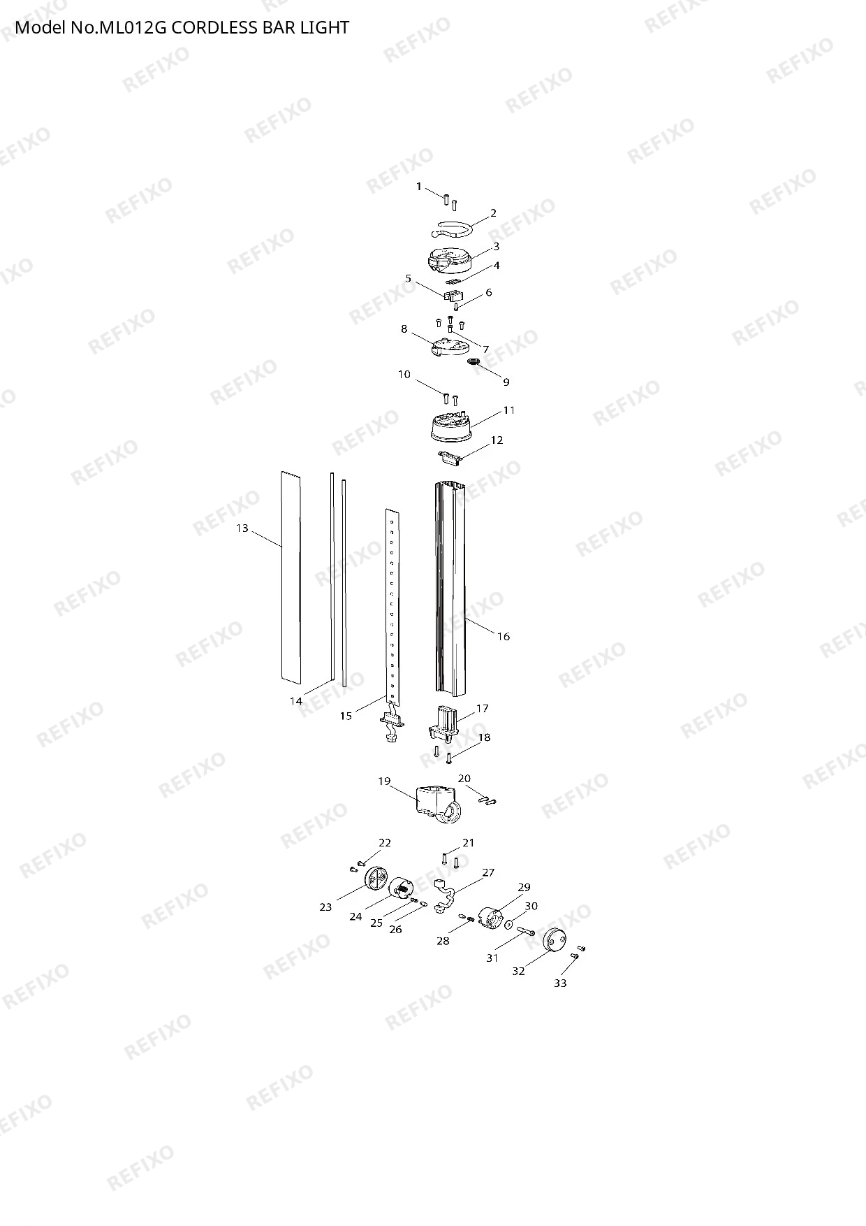 MAKITA ML012G — схема запчастей