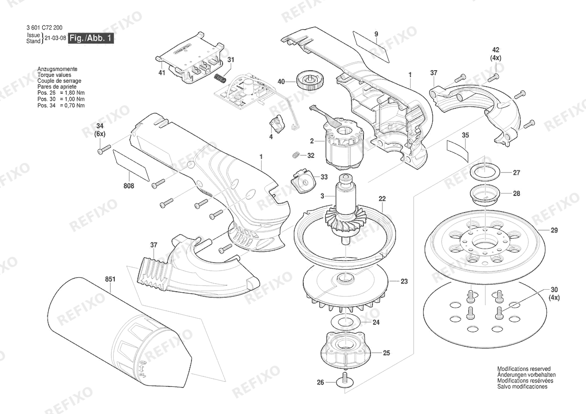 Bosch Эксцентриковая шлифмашина GEX 18V-125 | 18 V | 061 - US (3 601 C72 210) — схема запчастей